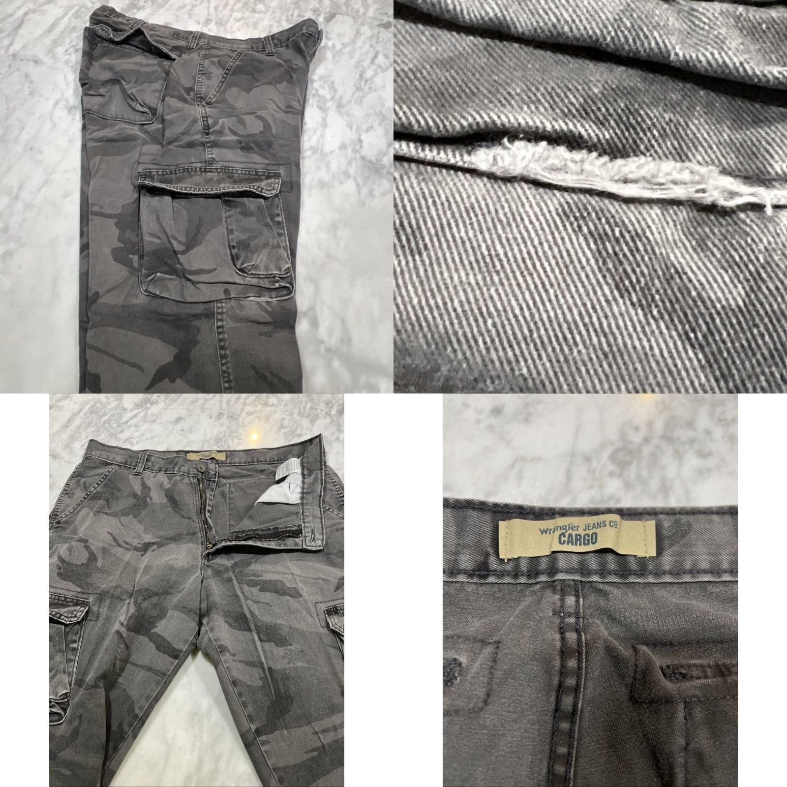 Wrangler Wrangler Jeans Cargo Camo 36x32 Faded Gray 70BRWGL Cotton Hunting Men Size US 36 / EU 52 - 8 Thumbnail