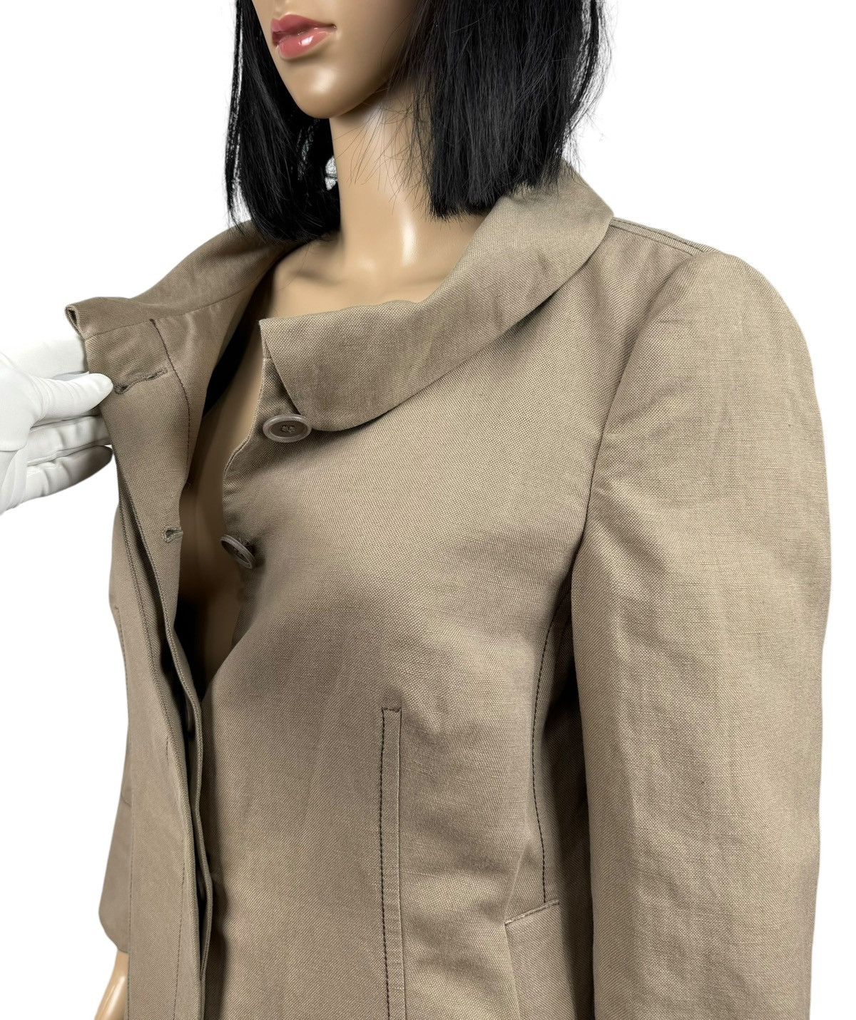 Brunello Cucinelli Brunello Cucinelli Jacket Linen-Cotton 3/4 Sleeve size 44 Size M / US 6-8 / IT 42-44 - 11 Thumbnail