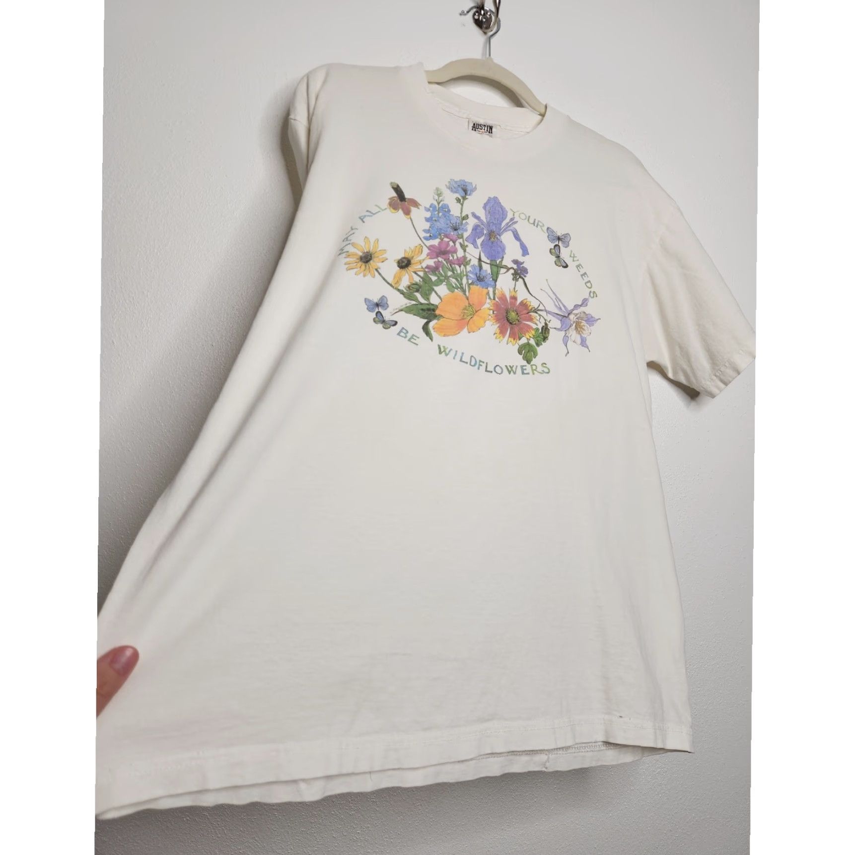 Gustin VINTAGE Weeds be Wildflowers Nature Art Flower Garden Shirt Large Mens White 90s Y2K Graphic Flower Garden Size US L / EU 52-54 / 3 - 4 Thumbnail