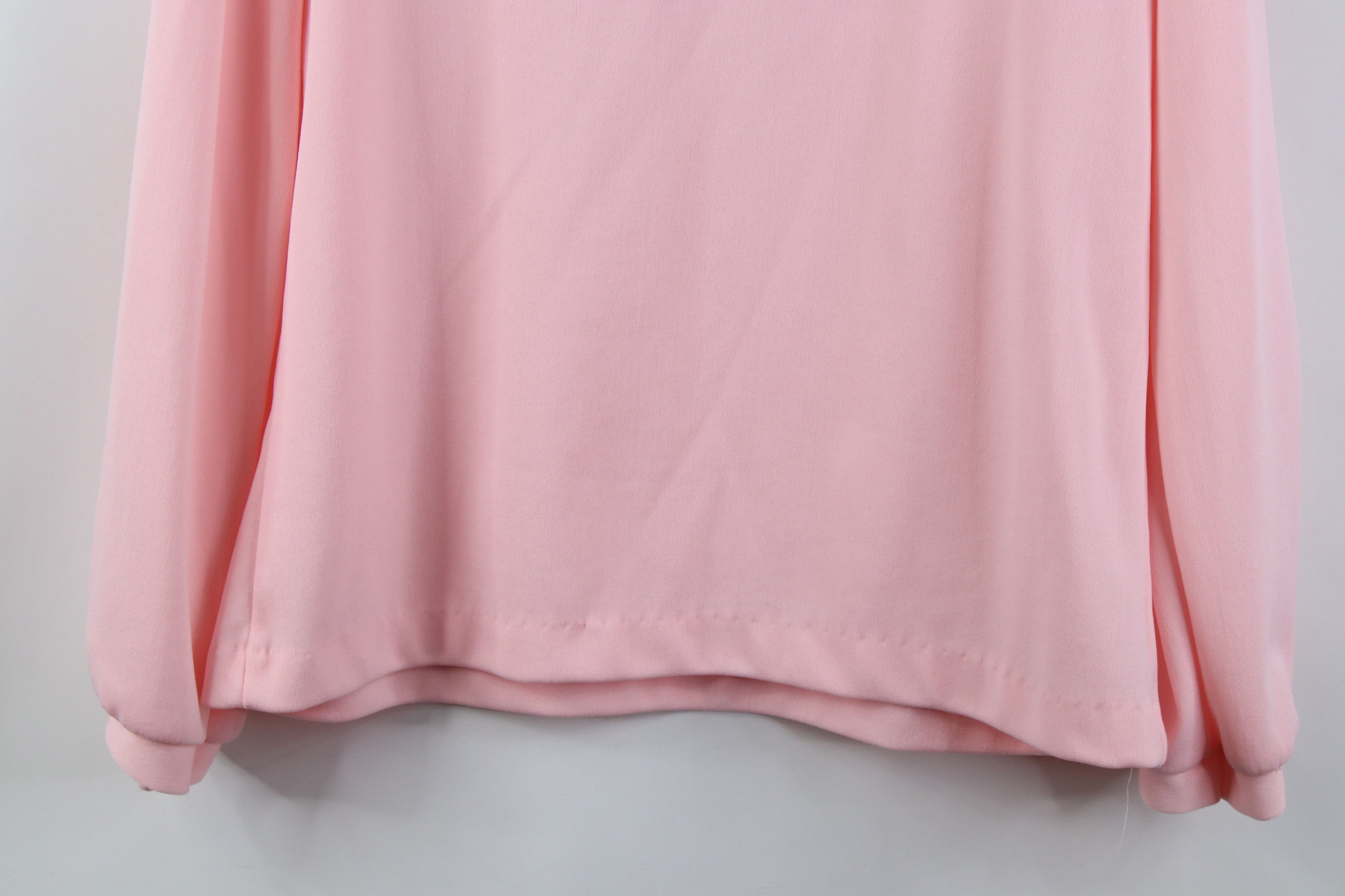 Vintage Vintage 70s Streetwear Knit Collared Pullover Shirt Pink USA Size XXL / US 16-18 / IT 52-54 - 11 Thumbnail