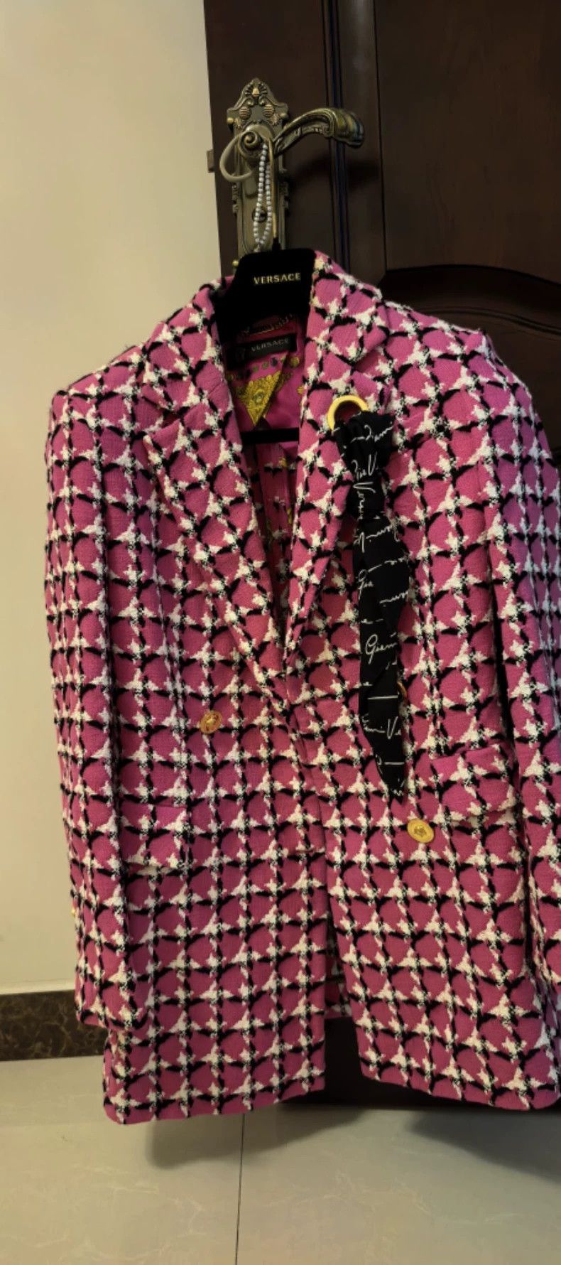 Versace Versace Tweed short coat Size S / US 4 / IT 40 - 1 Thumbnail