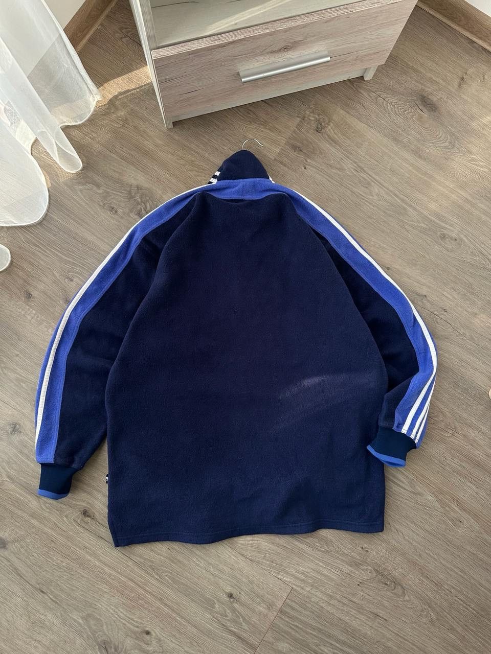 Adidas × Vintage Vintage Adidas 1/4 zip fleece blue hoodie Size US M / EU 48-50 / 2 - 18 Thumbnail