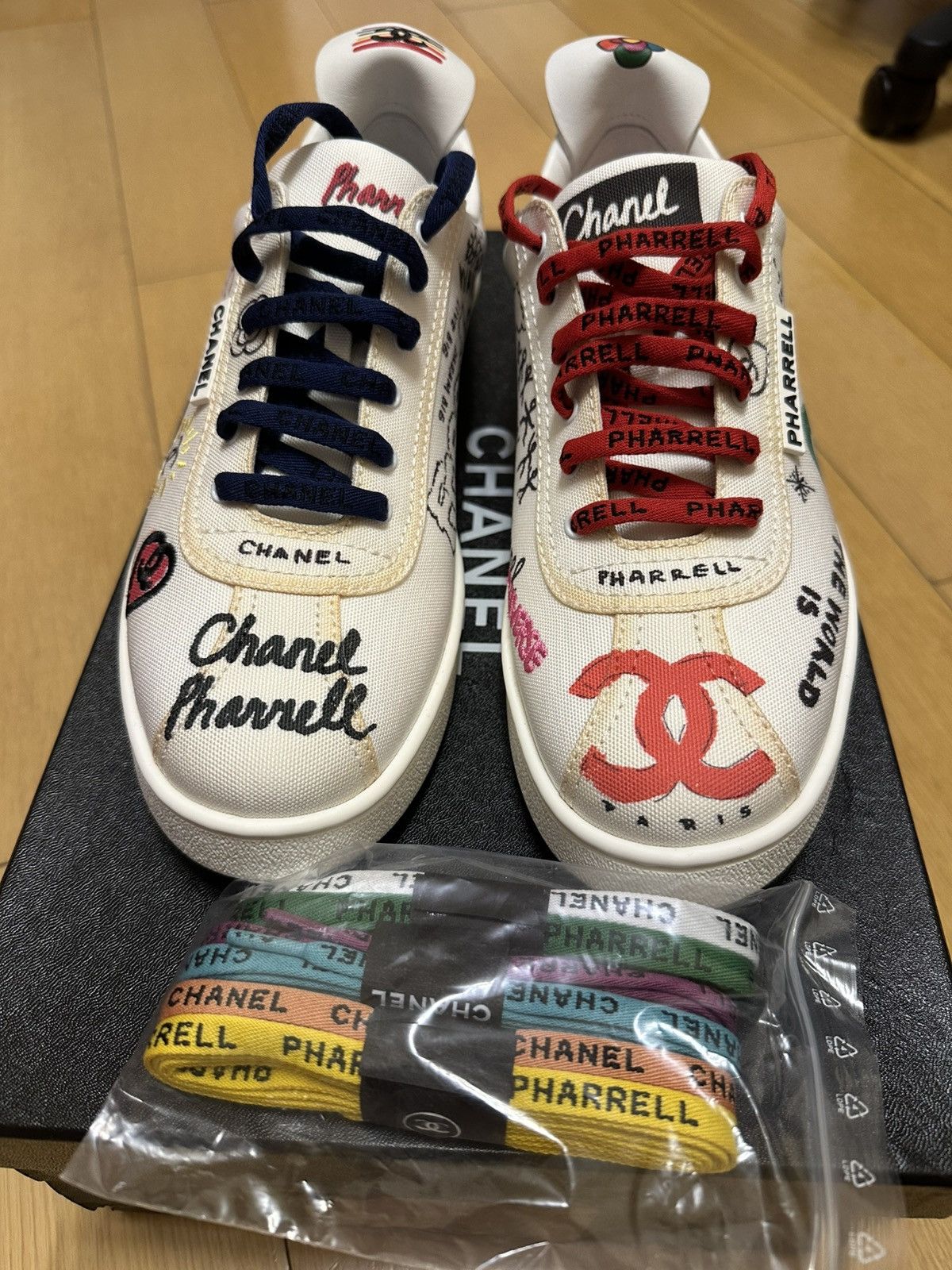 Pharrell x Chanel Graphic Canvas Sneakers