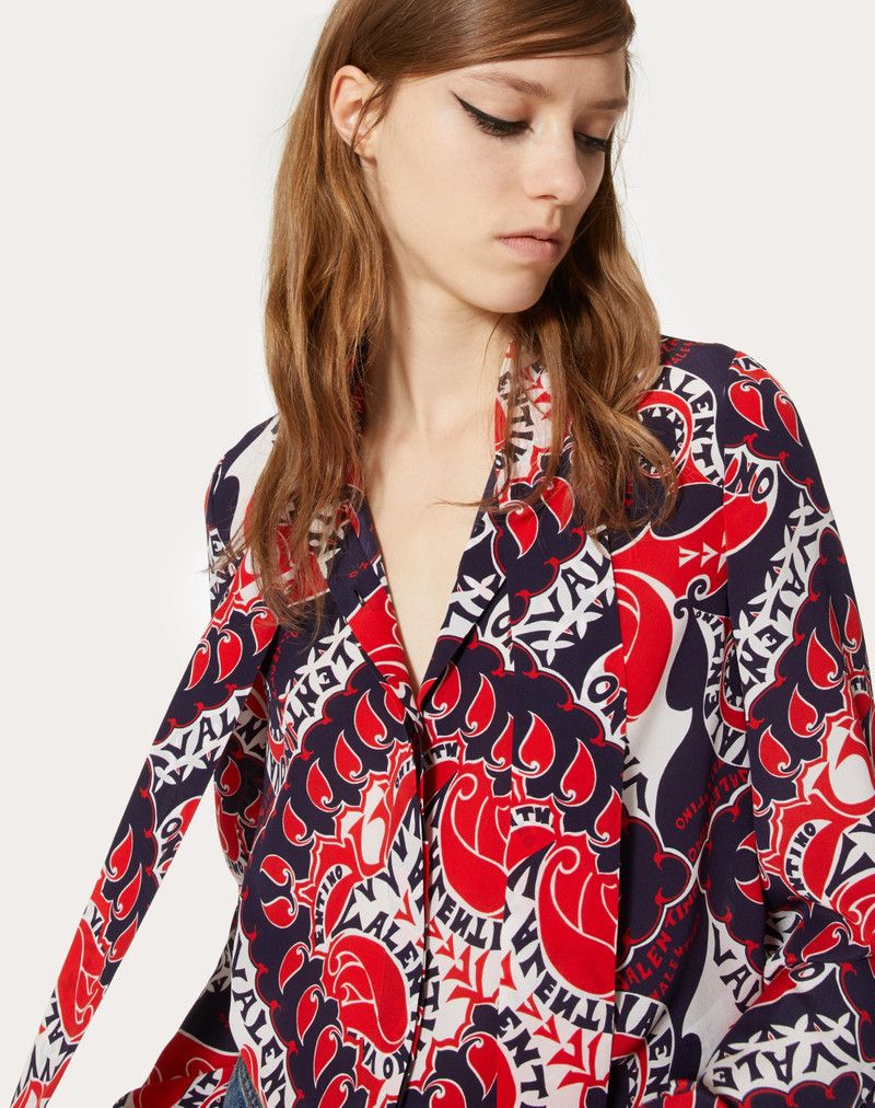 Valentino o1y0326 Patterned Shirt in Multicolor Size S / US 4 / IT 40 - 2 Thumbnail