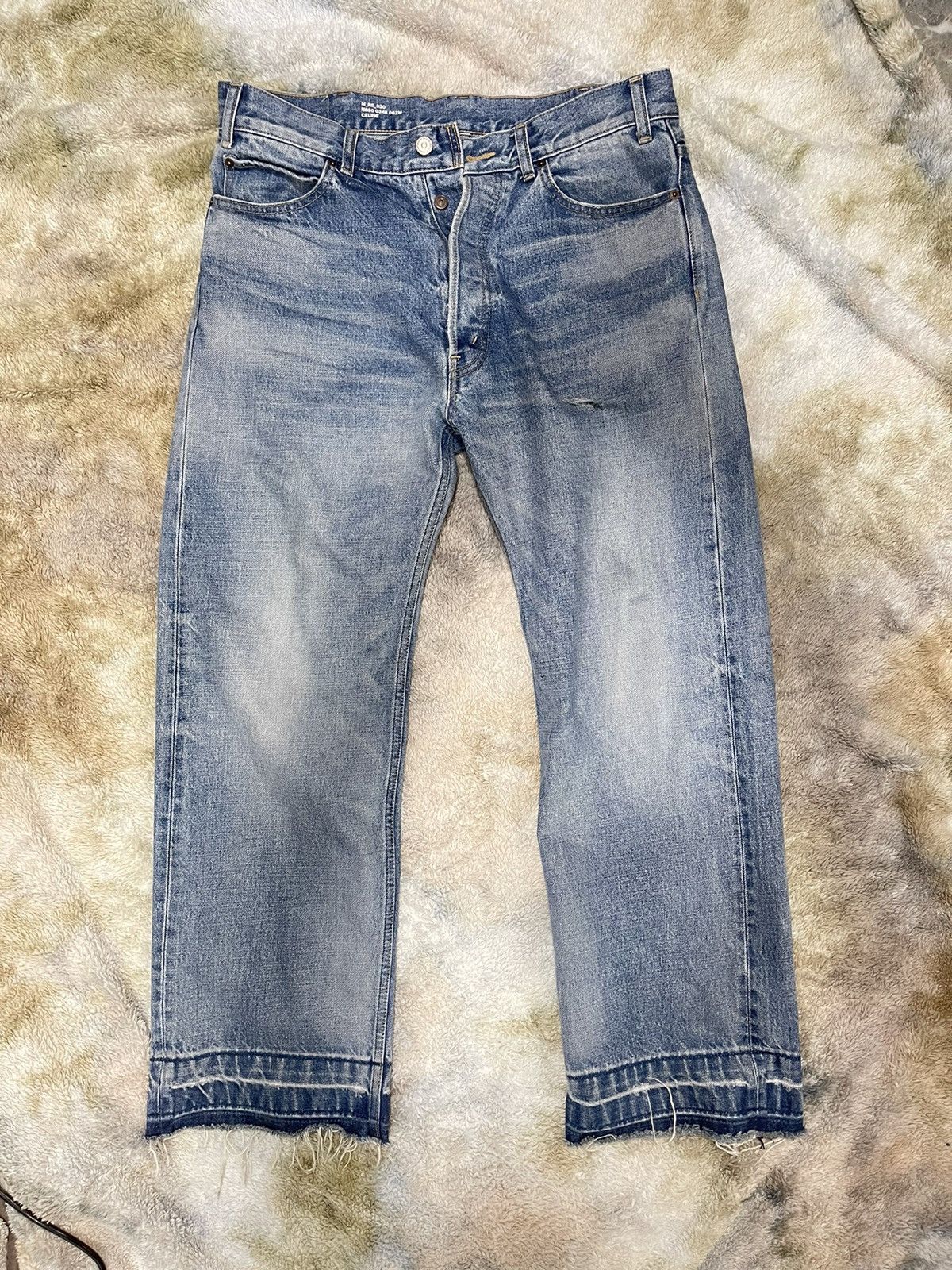 Celine Celine Wesley Straight Leg Distressed Jeans | Grailed