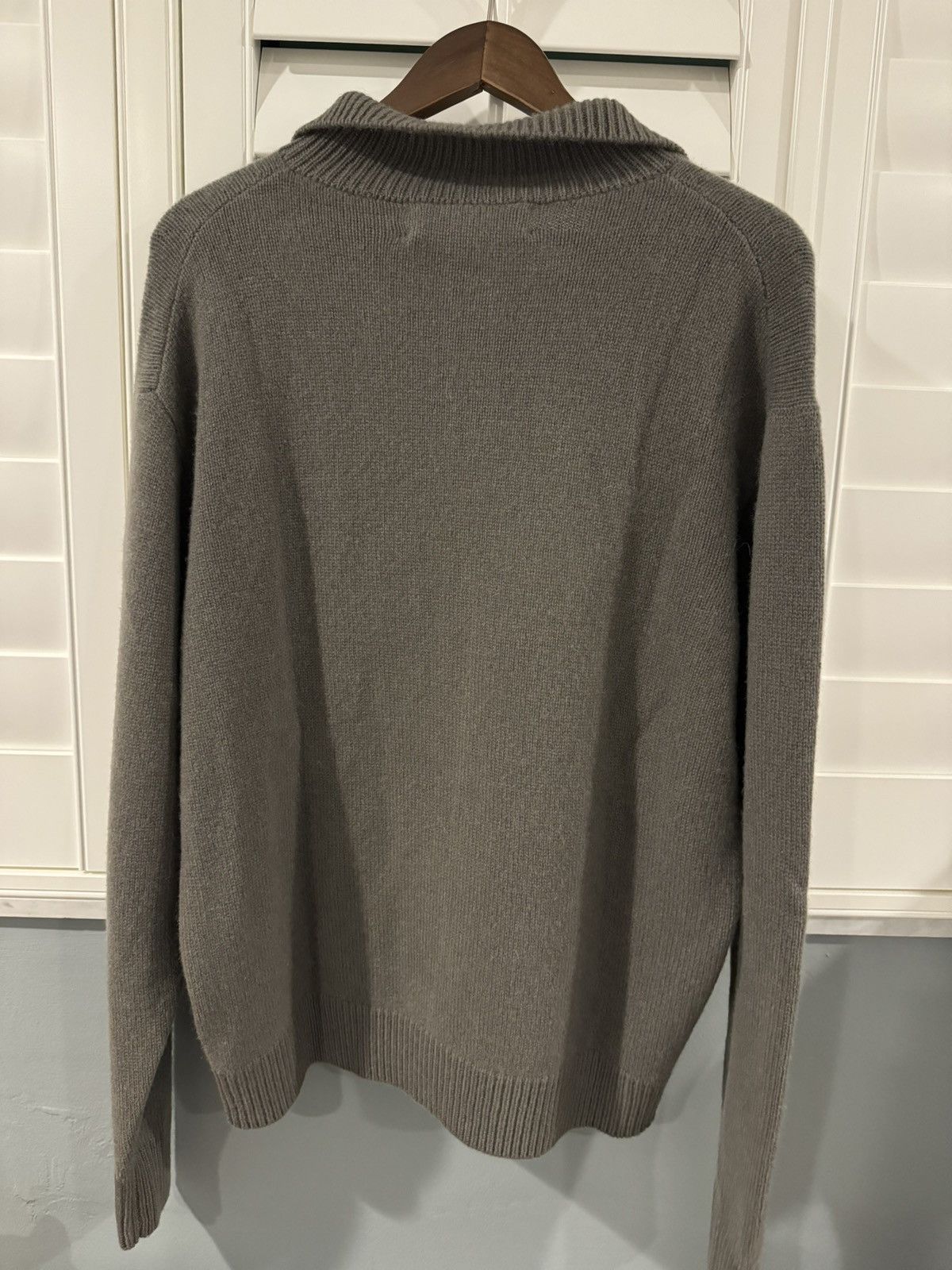 The Elder Statesman The Elder Statesman Grey Cashmere Half Zip Men’s Sweater S Size US S / EU 44-46 / 1 - 5 Thumbnail