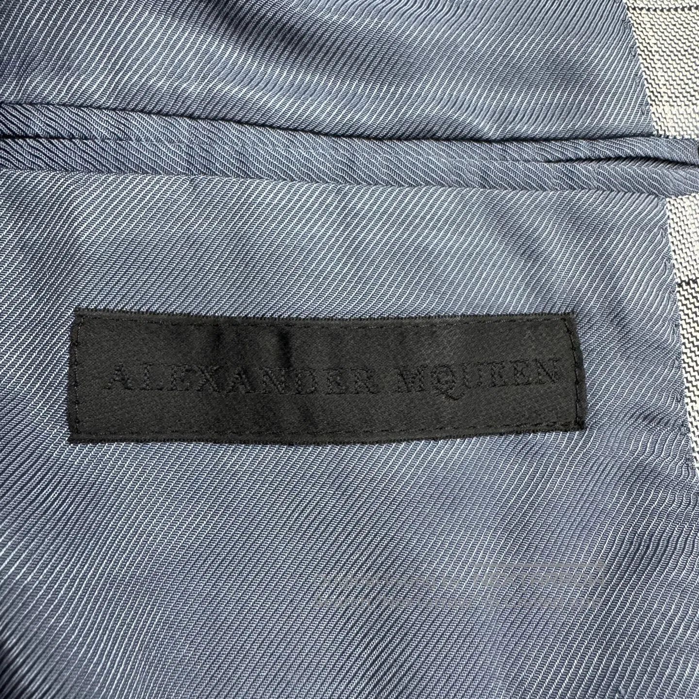 Alexander McQueen ALEXANDER MCQUEEN Checkered wool suit jacket| Size 40R - 3 Thumbnail