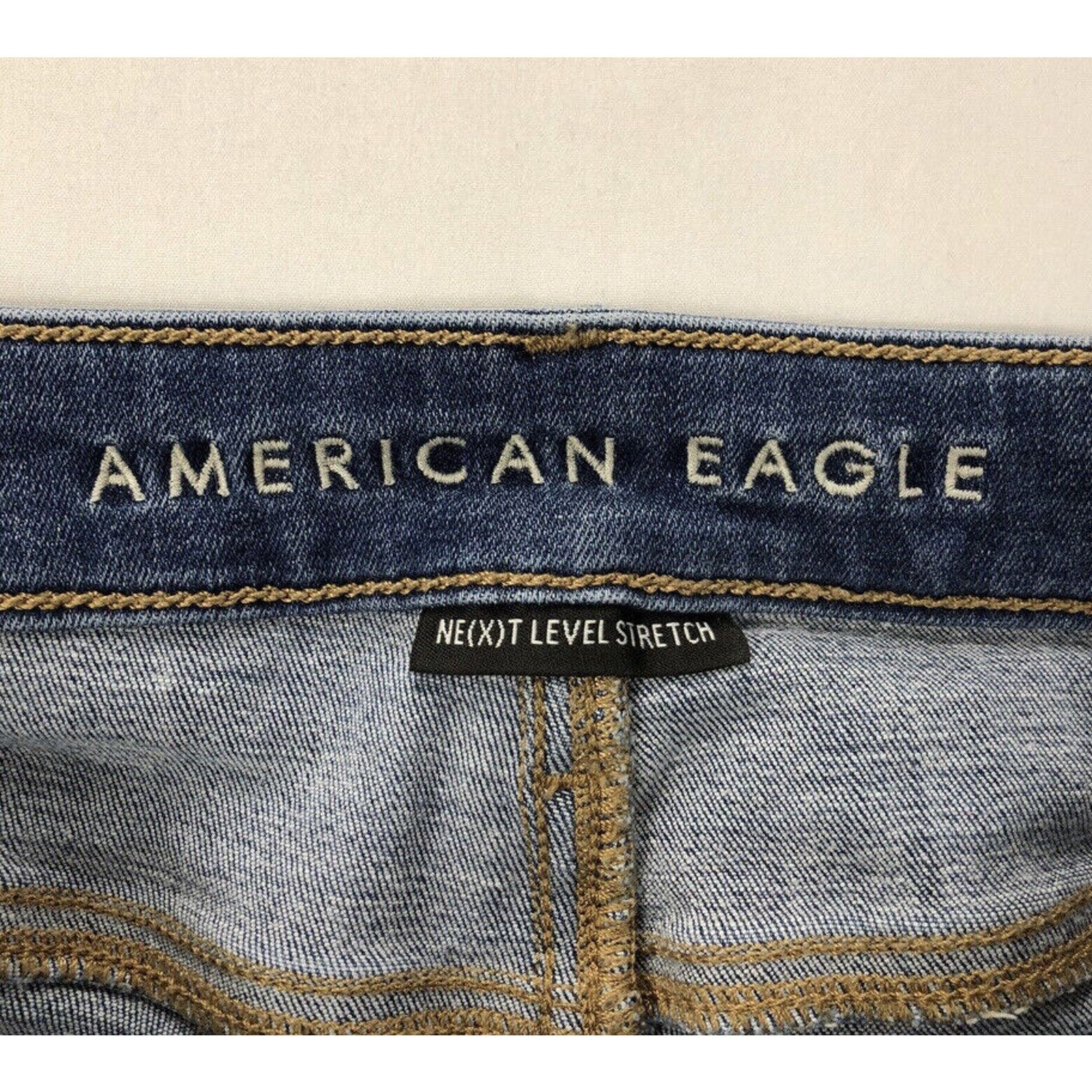 American Eagle Outfitters American Eagle Next Level Jegging Size 14 L Blue Denim Jeans Size 36" / US 14 / IT 50 - 6 Thumbnail