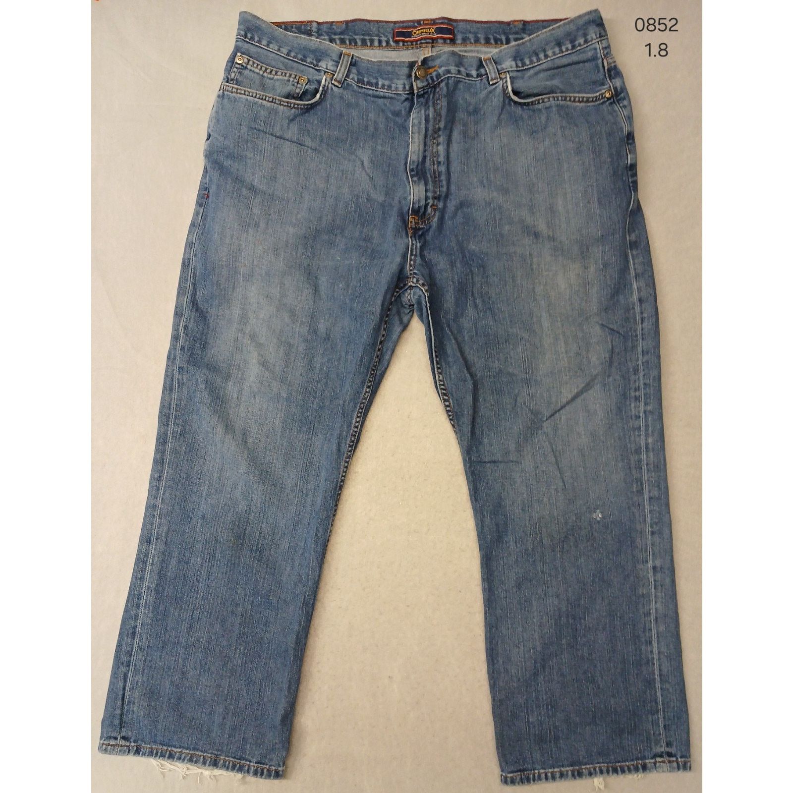 Cremieux Cremieux (42x28) Men's Relaxed Straight Fit Blue Denim Jeans Size US 32 / EU 48 - 1 Thumbnail