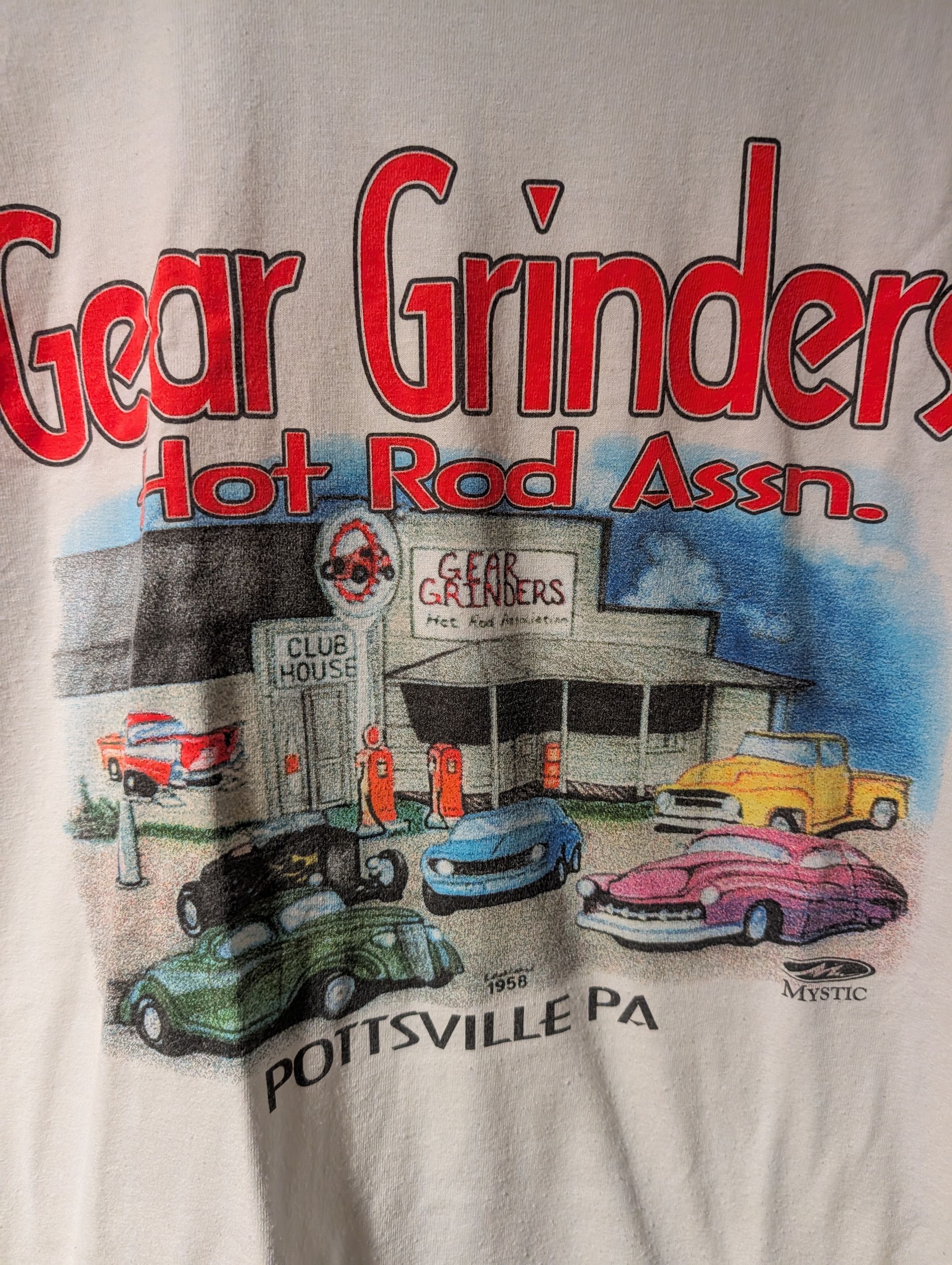 NASCAR Vintage 90s Gear Grinders Hot Rod Racing Medium T-Shirt Size US M / EU 48-50 / 2 - 2 Thumbnail