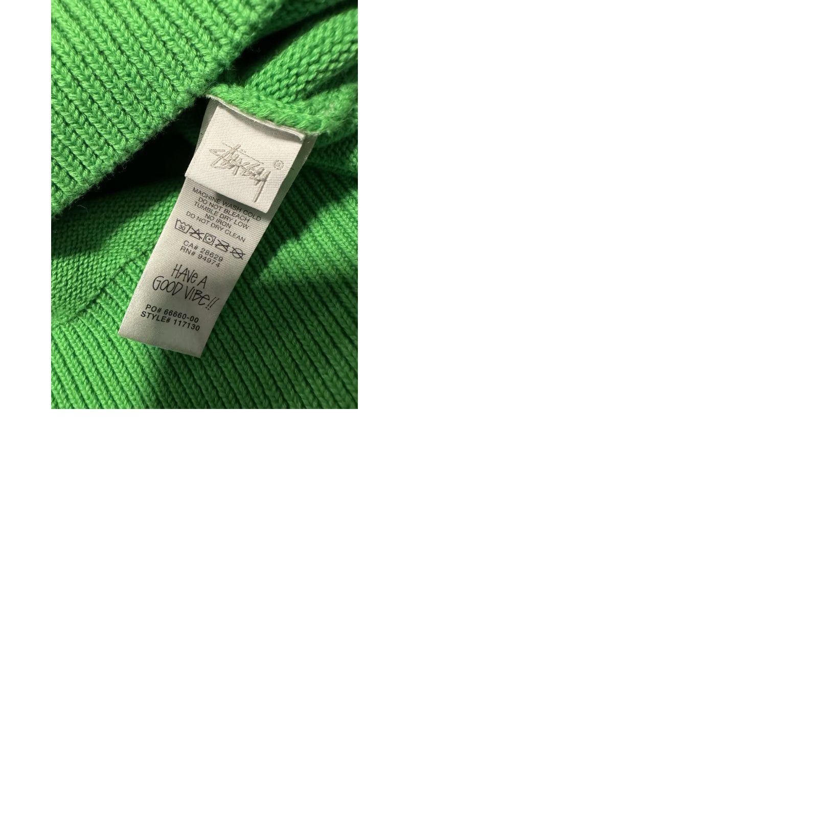 Vintage Stussy OG Bent Crown Knit Crewneck Sweater Lime Green Size Large Mens Pullover Crew Neck Knit Shirt Logo Pattern Washable Cotton Vintage: No Size US L / EU 52-54 / 3 - 10 Thumbnail