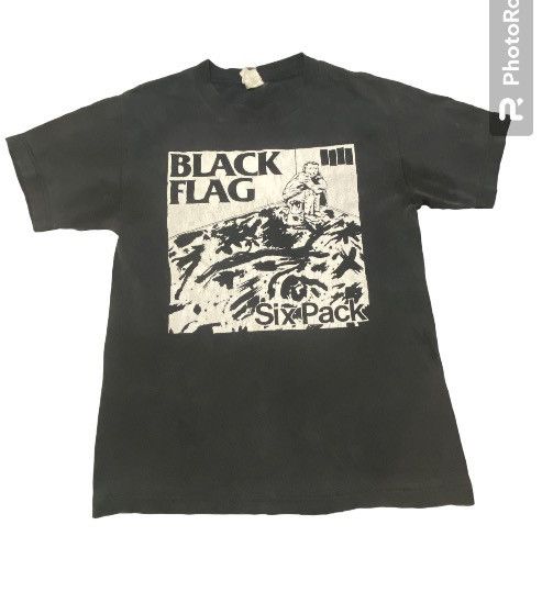 image of Vintage Black Flag Shirt, Men's (Size Small)