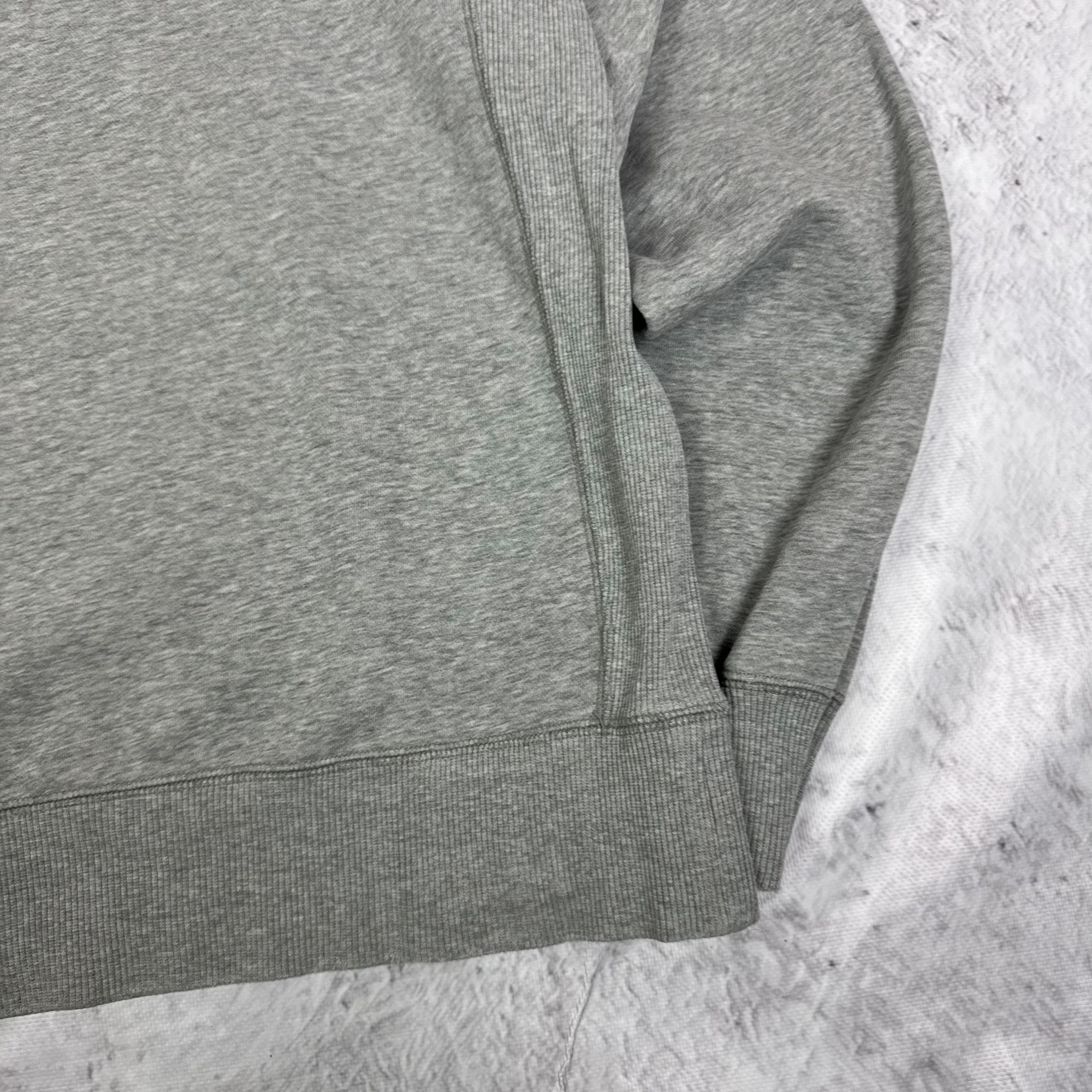 Nike Nike Men's Heather Gray Cotton Swoosh Pullover Sweatshirt S Size US S / EU 44-46 / 1 - 4 Thumbnail