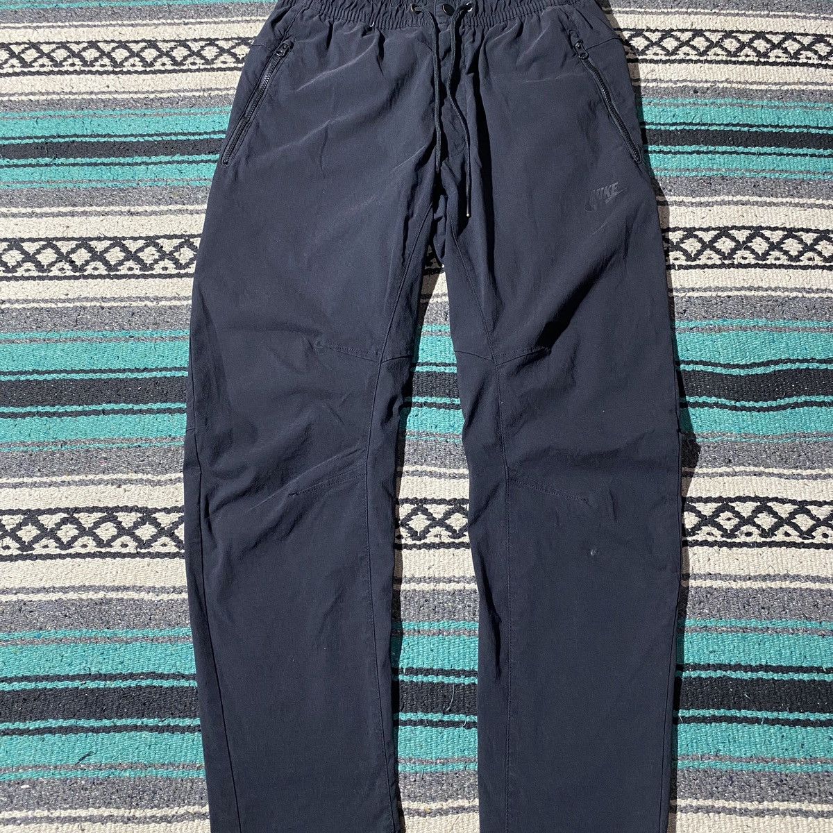 Nike × Vintage Nike Nylon Black Tech Pants Size US 30 / EU 46 - 1 Thumbnail