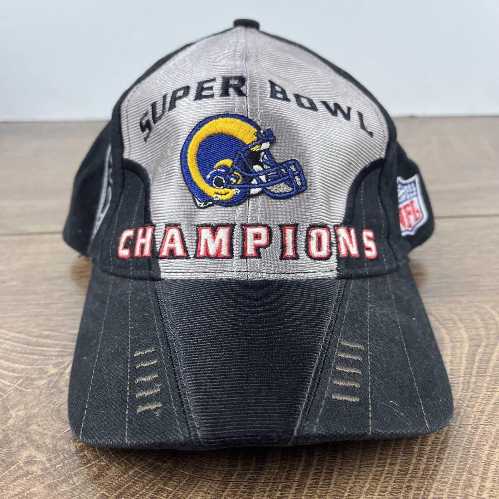 Other Vintage St. Louis Rams Hat Black Super Bowl Hat Adjustable H Size ONE SIZE - 2 Thumbnail