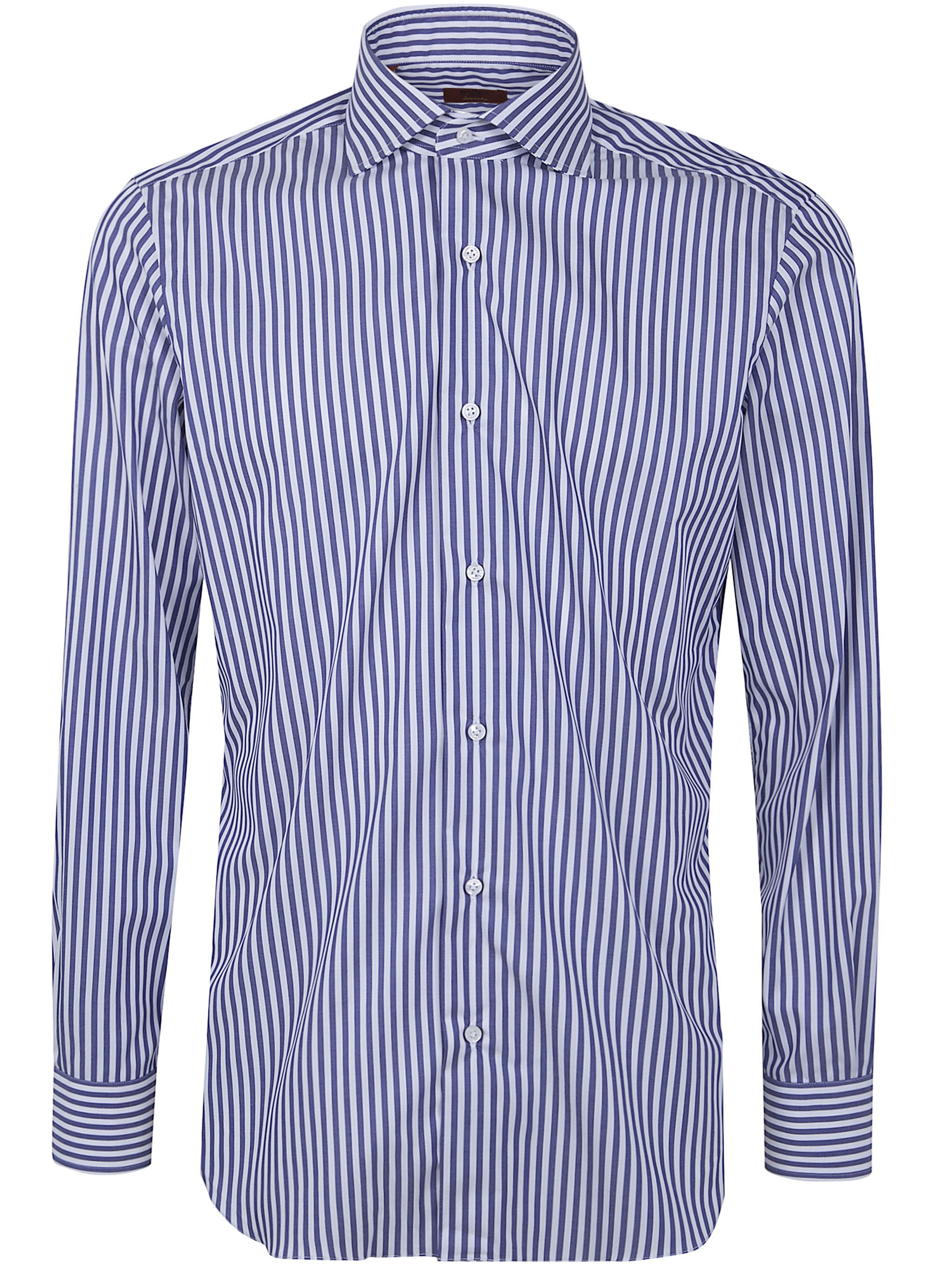 Barba Napoli CLASSIC POPELINE STRIPES SHIRT Size US M / EU 48-50 / 2 - 1 Thumbnail