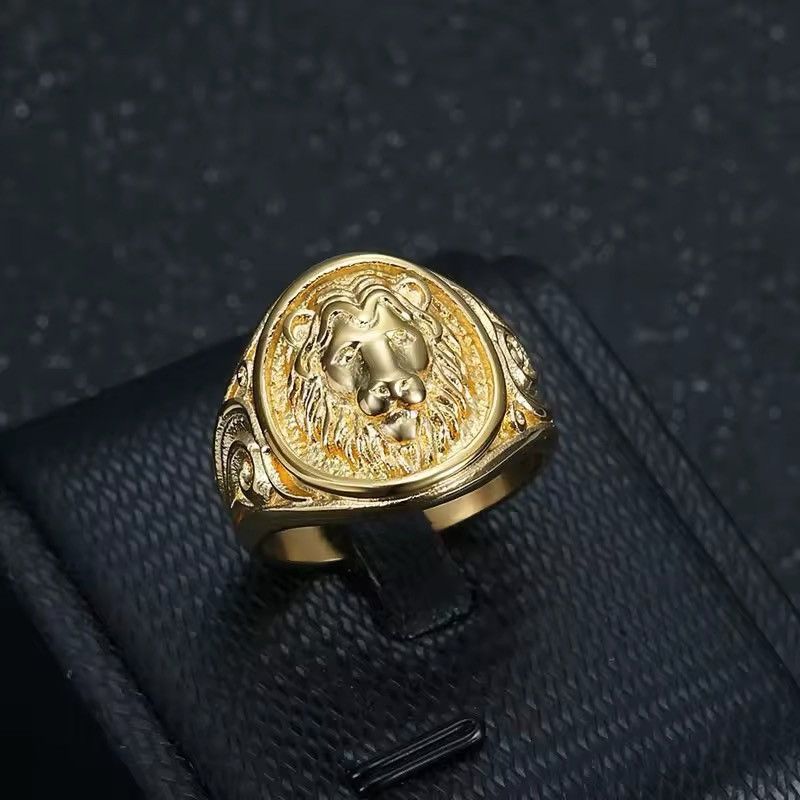 Jewelry × Vintage Stainless Steel Hip Hop Lion Ring (size 7 to 13) Size ONE SIZE - 1 Thumbnail