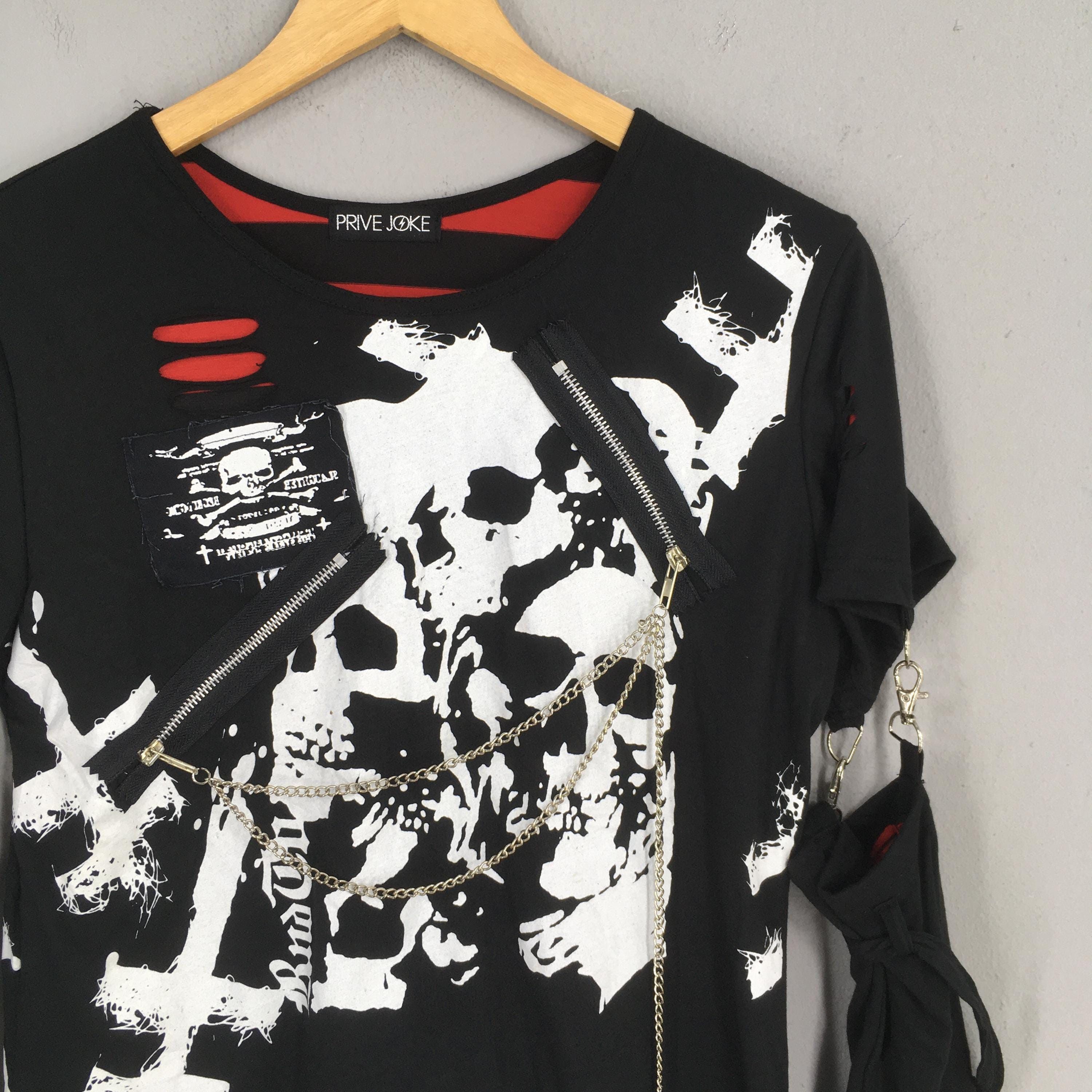 Japanese Brand Prive Joke Japanese Seditionaries Black Distressed Tshirt M Size M / US 6-8 / IT 42-44 - 2 Thumbnail