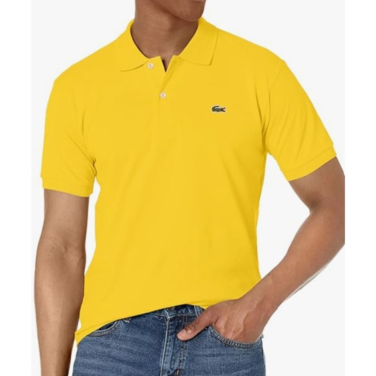 Lacoste Lacoste Mens Legacy Short L.12.12 Pique Polo D Yellow XL Size US XL / EU 56 / 4 - 1 Thumbnail