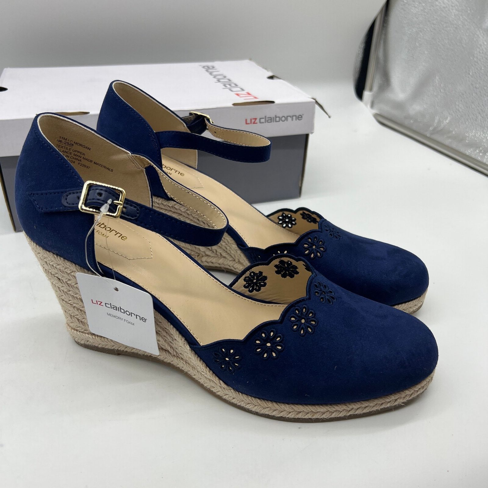 Other Liz Claiborne Morgan Women's Wedge Heels Blue Navy Size 11M Size US 11 / IT 41 - 1 Thumbnail