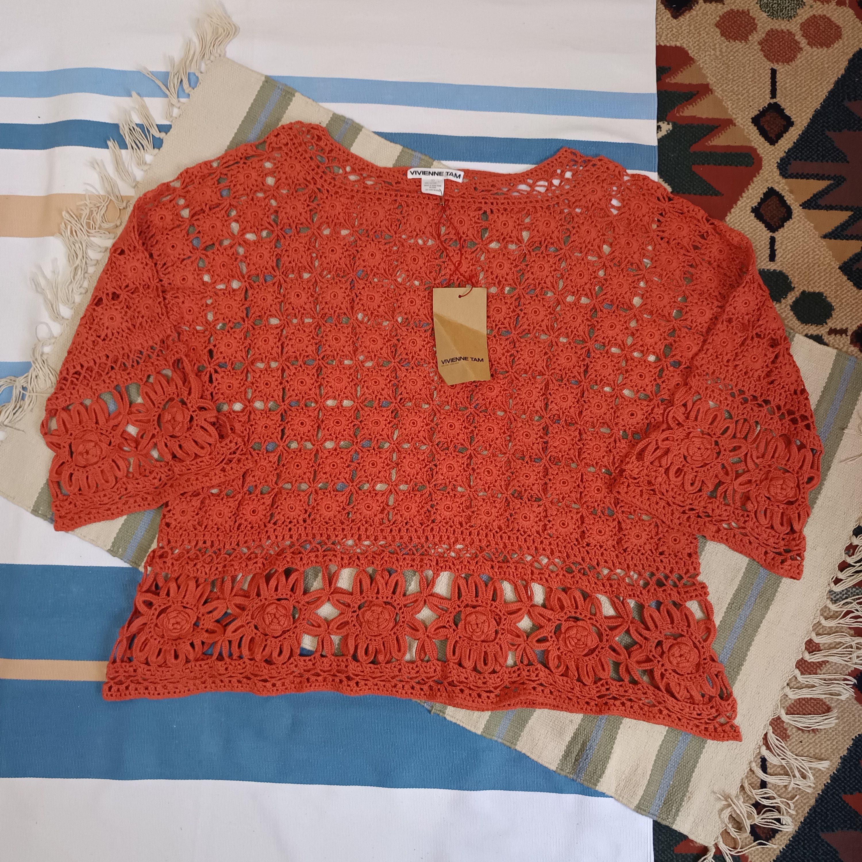 Vivienne Tam VIVIENNE TAM CROCHET KNITT TOP Size S / US 4 / IT 40 - 1 Thumbnail