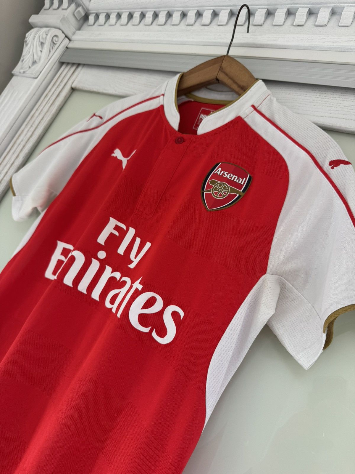 Puma Arsenal 2015-2016 Home Soccer Jersey Football Shirt Kit Size US M / EU 48-50 / 2 - 6 Thumbnail