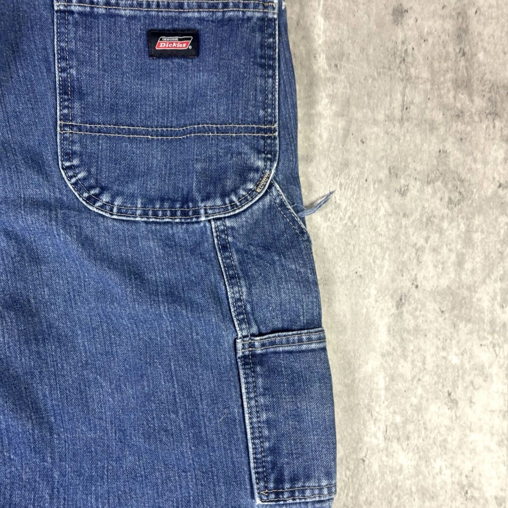 Dickies VINTAGE Dickies Jeans Dark Wash Workwear Utility 90s Mens 38x32 Baggy Size US 38 / EU 54 - 4 Thumbnail