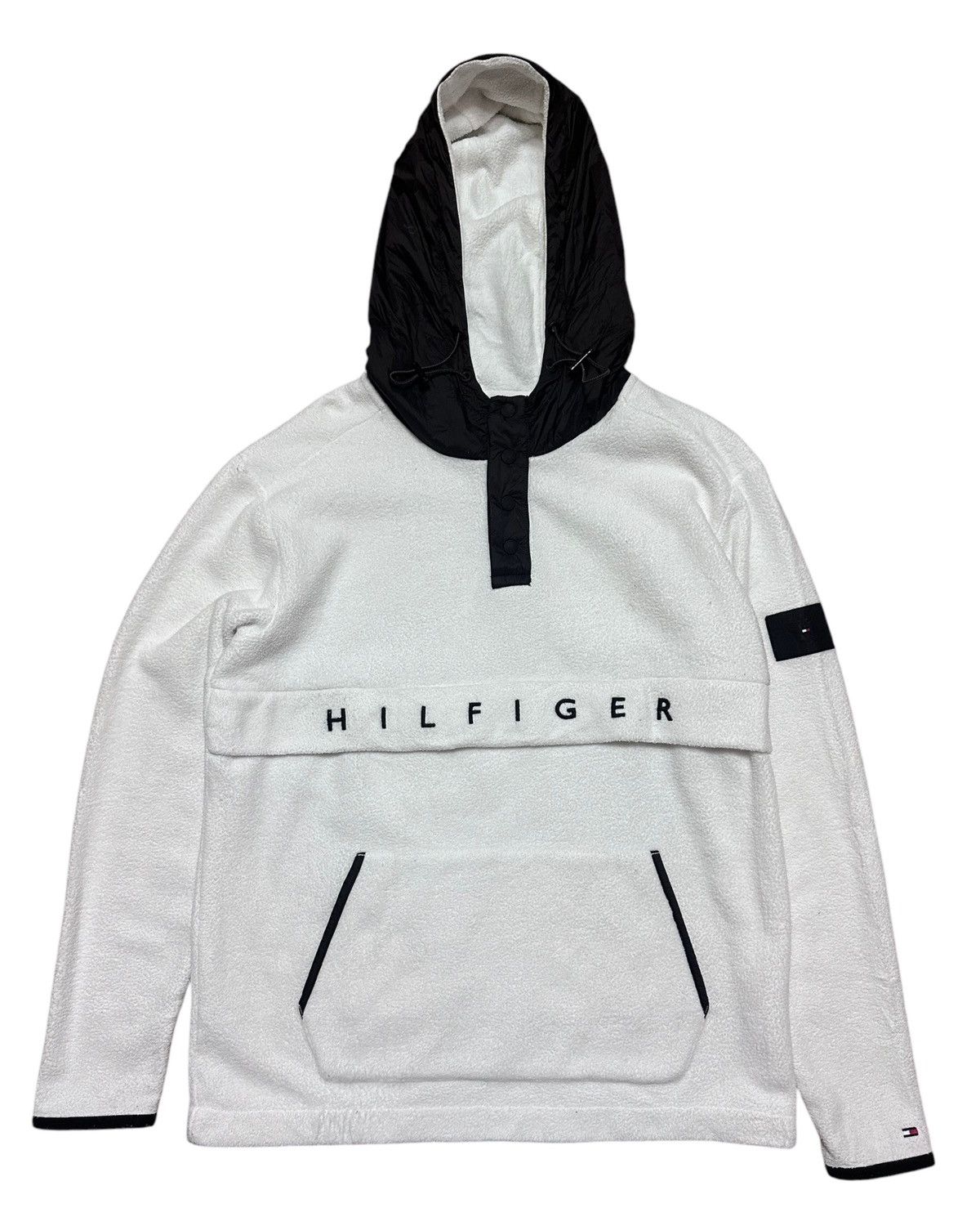 Tommy Hilfiger Y2k Spell Out Logo Kangaroo Pocket Hoodie