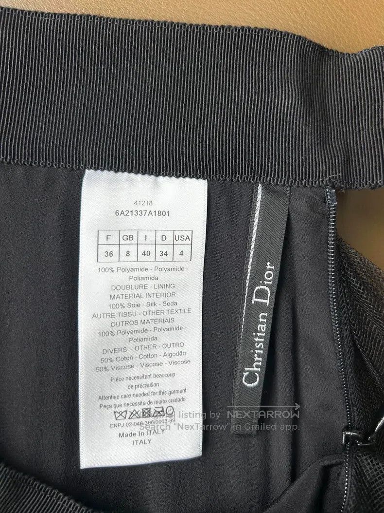 Dior Dior Classic black pleated gauze skirt half-length skirt Size 24" / US 00 / IT 34 - 4 Thumbnail