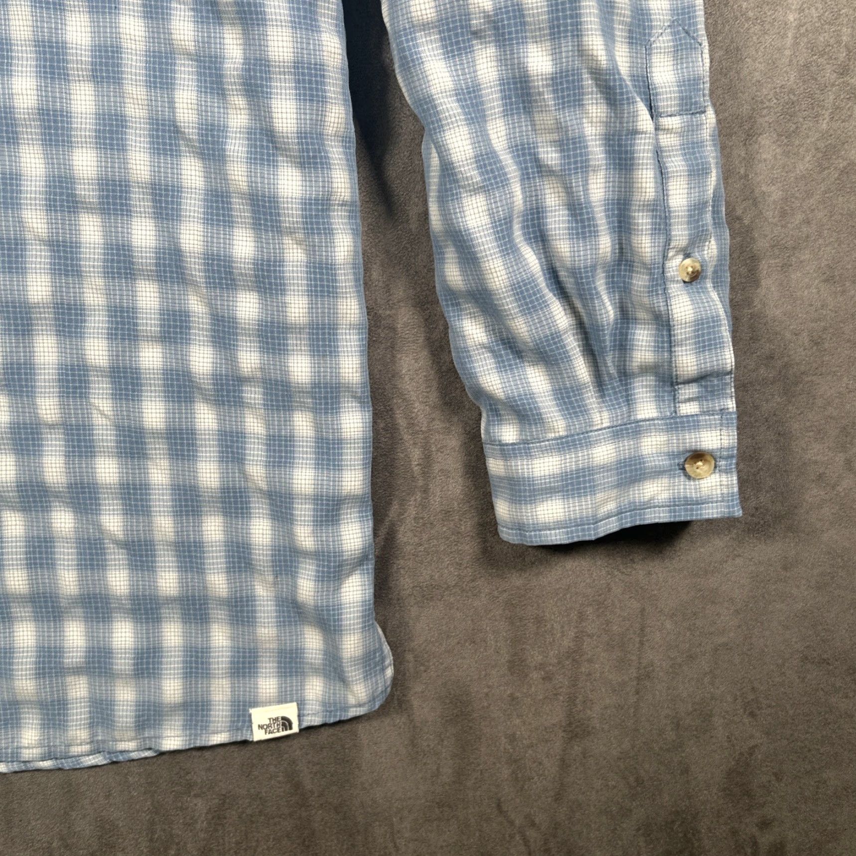 The North Face VINTAGE The North Face Long Sleeve Camp Shirt XL Vented Button Up Hiking Fishing Blue Size US XL / EU 56 / 4 - 6 Thumbnail