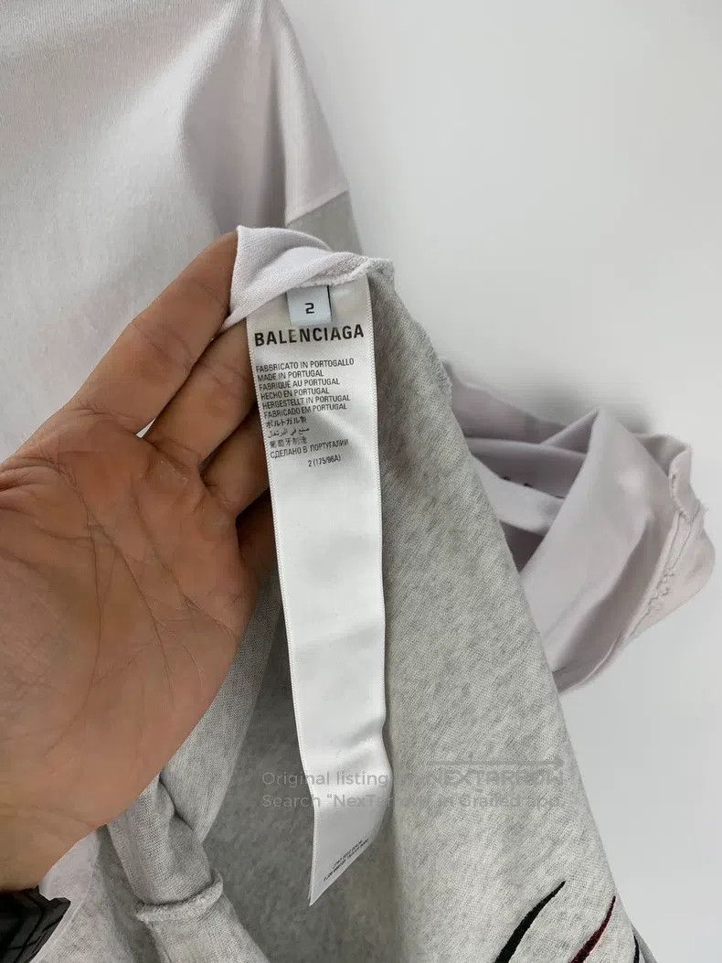 Balenciaga Balenciaga Destroyed Patchwork Long Sleeve T-Shirt Size US M / EU 48-50 / 2 - 4 Thumbnail