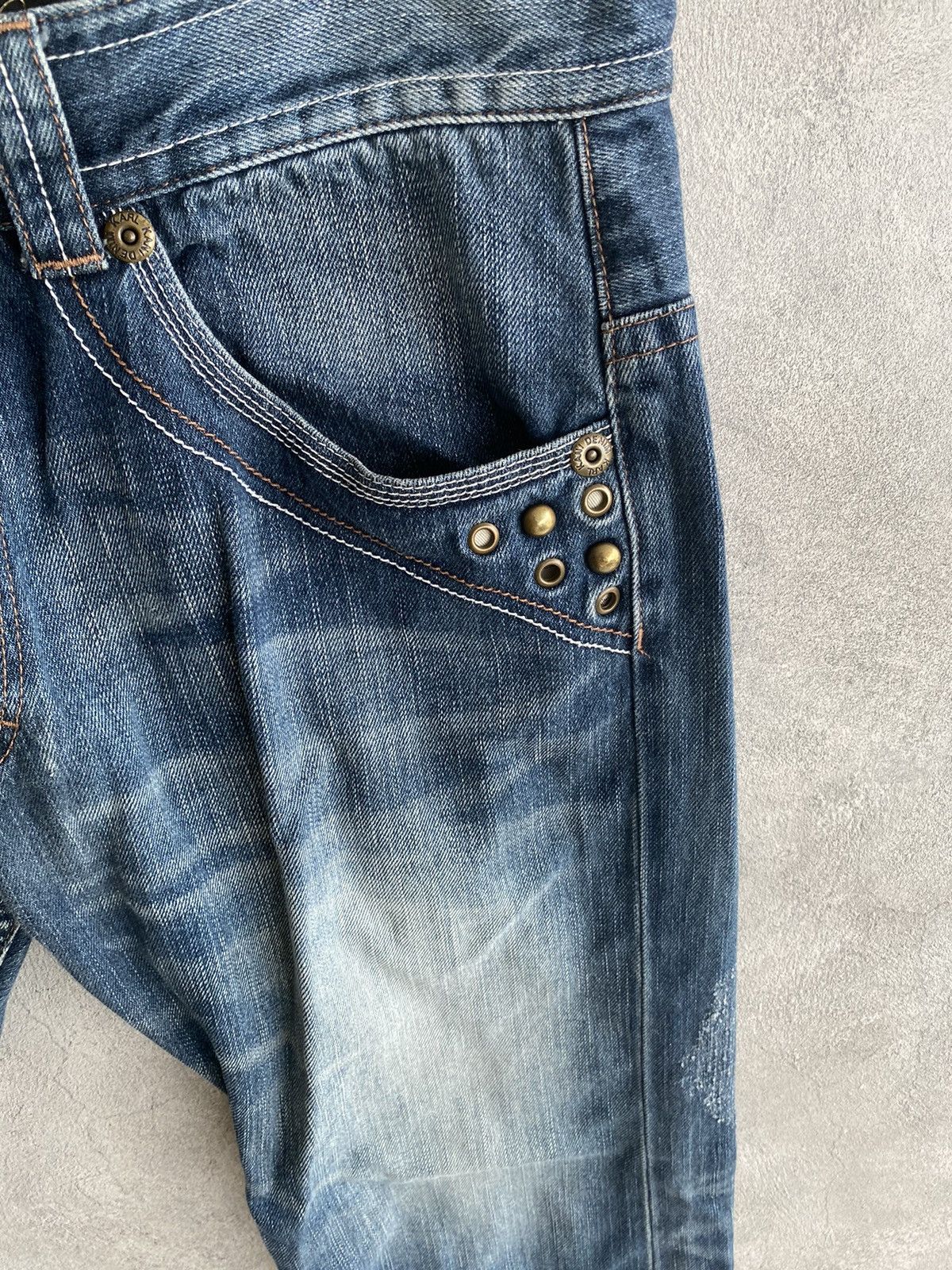 Karl Kani × Vintage Vintage Karl Kani King of Black Studded Baggy Jeans Size US 34 / EU 50 - 5 Thumbnail