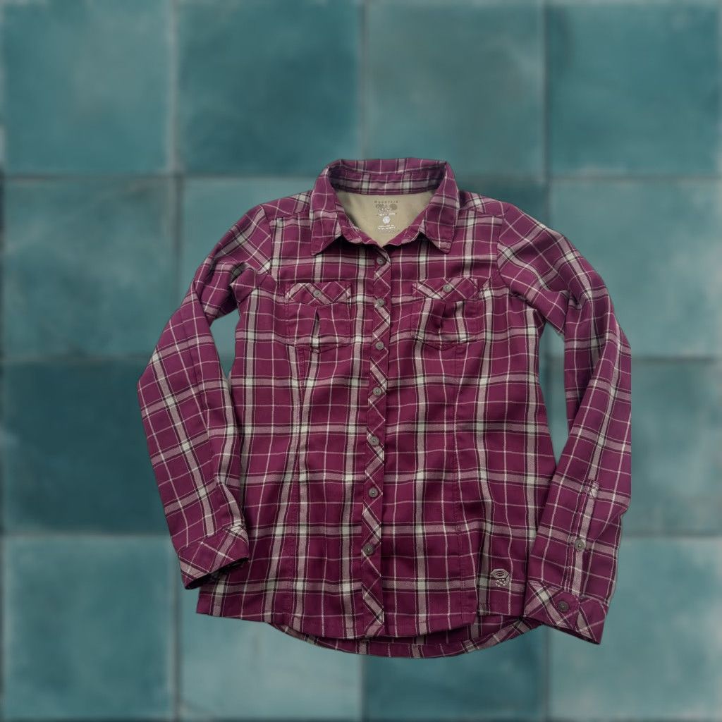 Mountain Hardwear Mountain Hardwear Shirt Womens 2 Purple Plaid Button-Down Outdoor Hiking Size XS / US 0-2 / IT 36-38 - 1 Thumbnail