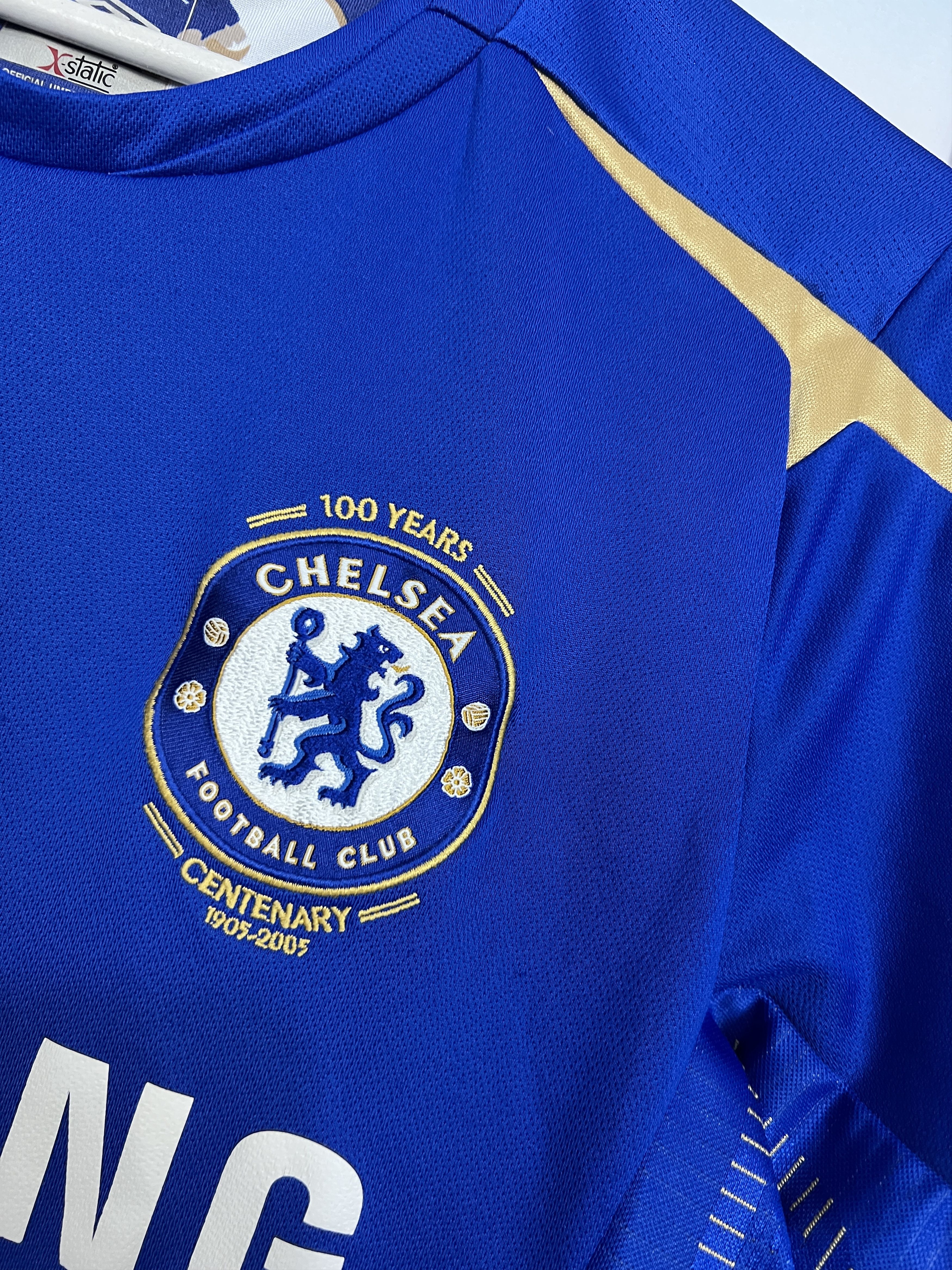 Umbro Chelsea football shirt 2005 Soccer Jersey Blue Trikot XS Size US XS / EU 42 / 0 - 3 Thumbnail