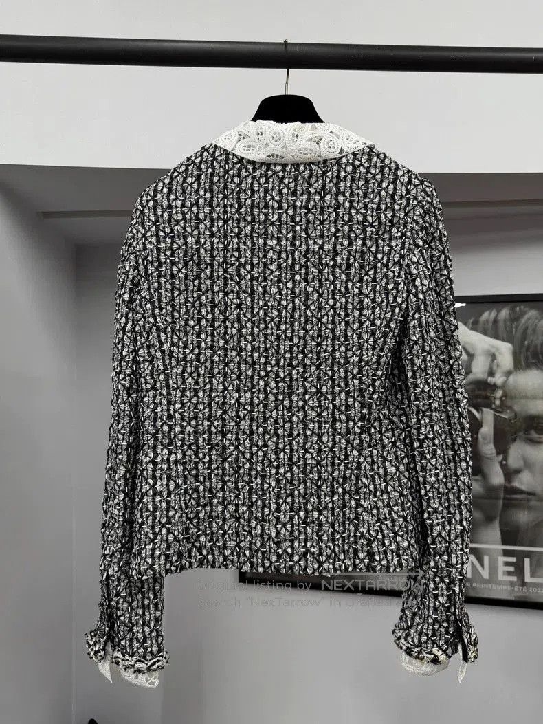 Chanel Chanel Beaded Lace Trim Jacket. Size US M / EU 48-50 / 2 - 4 Thumbnail