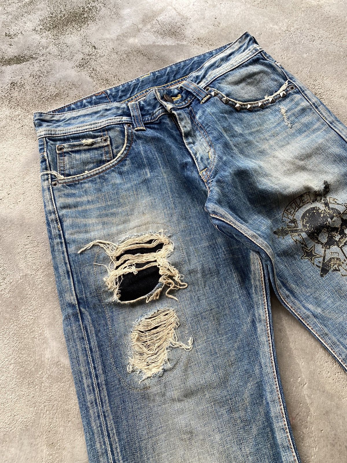 Edwin × If Six Was Nine × Japanese Brand Vintage Edwin Distressed Boot Cut Jeans Size US 30 / EU 46 - 4 Thumbnail