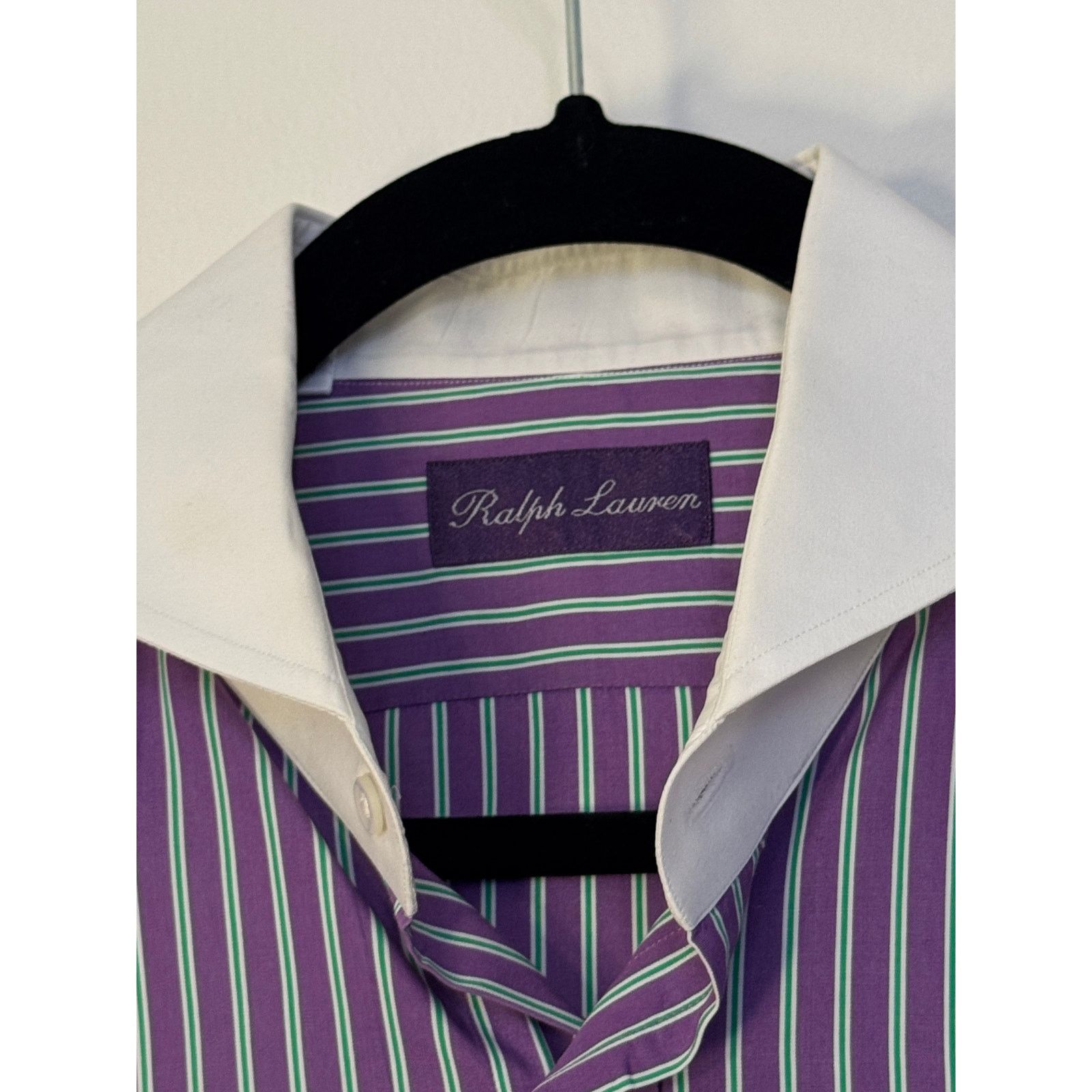 Ralph Lauren Purple Label Ralph Lauren Purple Label Men's Dress Shirt Size US L / EU 52-54 / 3 - 3 Thumbnail