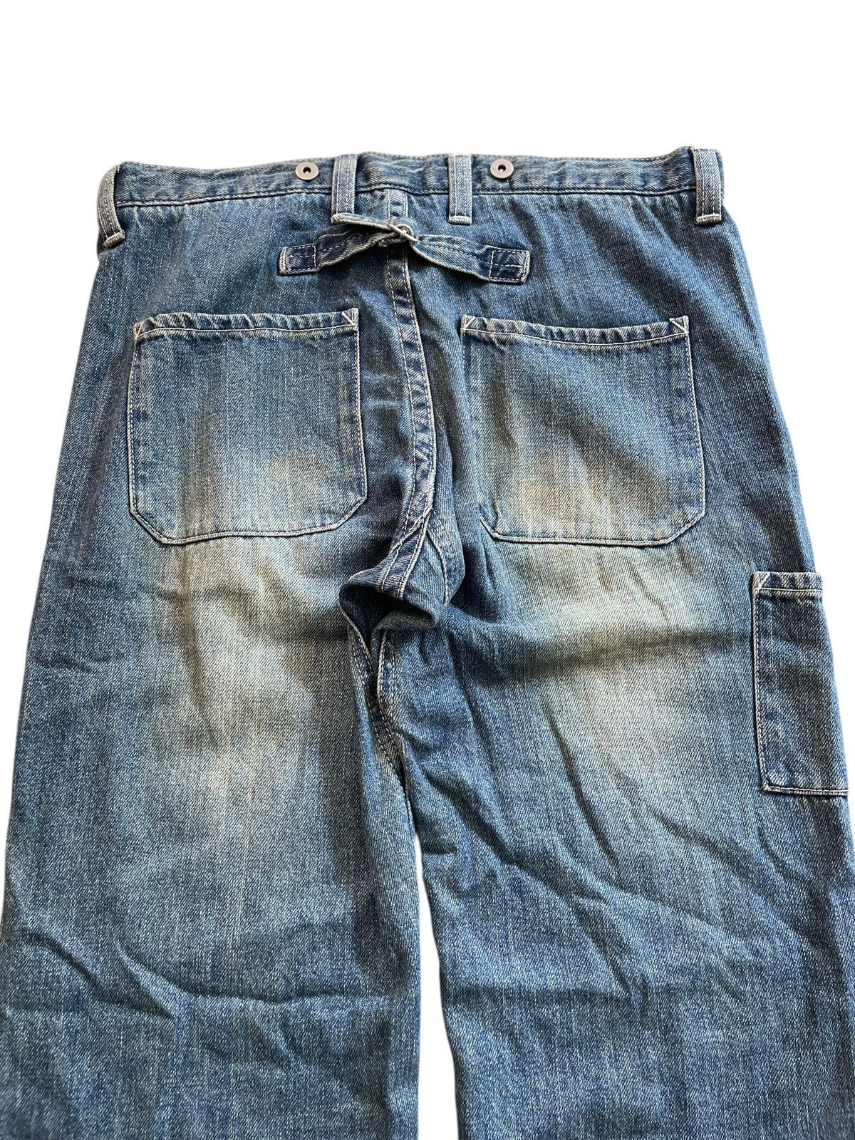 Japanese Brand × Vintage Japanese Brand Buckle Back Patch Up Jeans Size US 32 / EU 48 - 3 Thumbnail