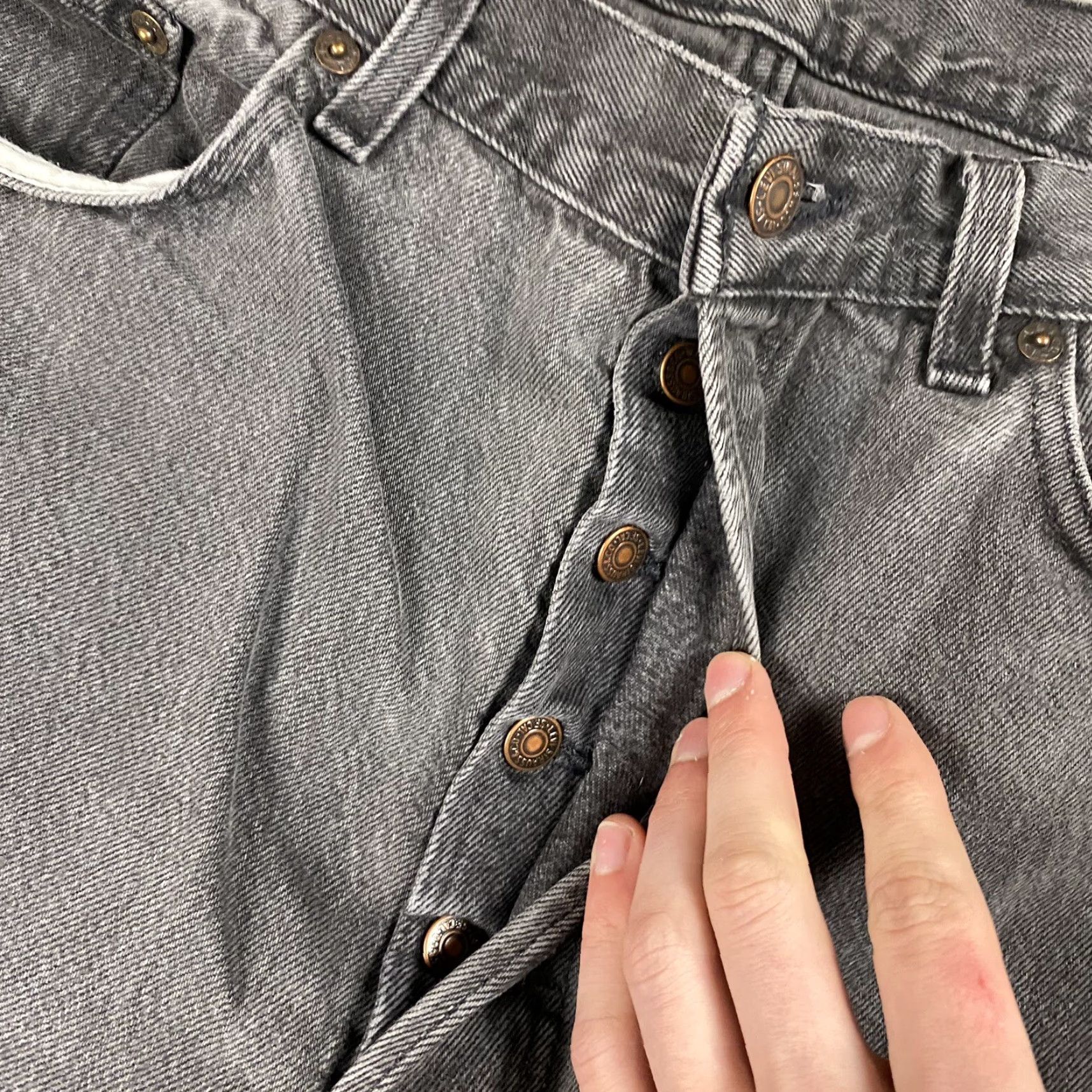 Levi's VINTAGE LEVI'S 501 XX Faded Black Denim Jeans 36x30.5 Relaxed Fit 90s Mens Size US 38 / EU 54 - 4 Thumbnail