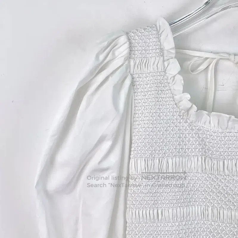 Miu Miu Miu Miu White Cotton Midi Dress for Women . Size S / US 4 / IT 40 - 3 Thumbnail