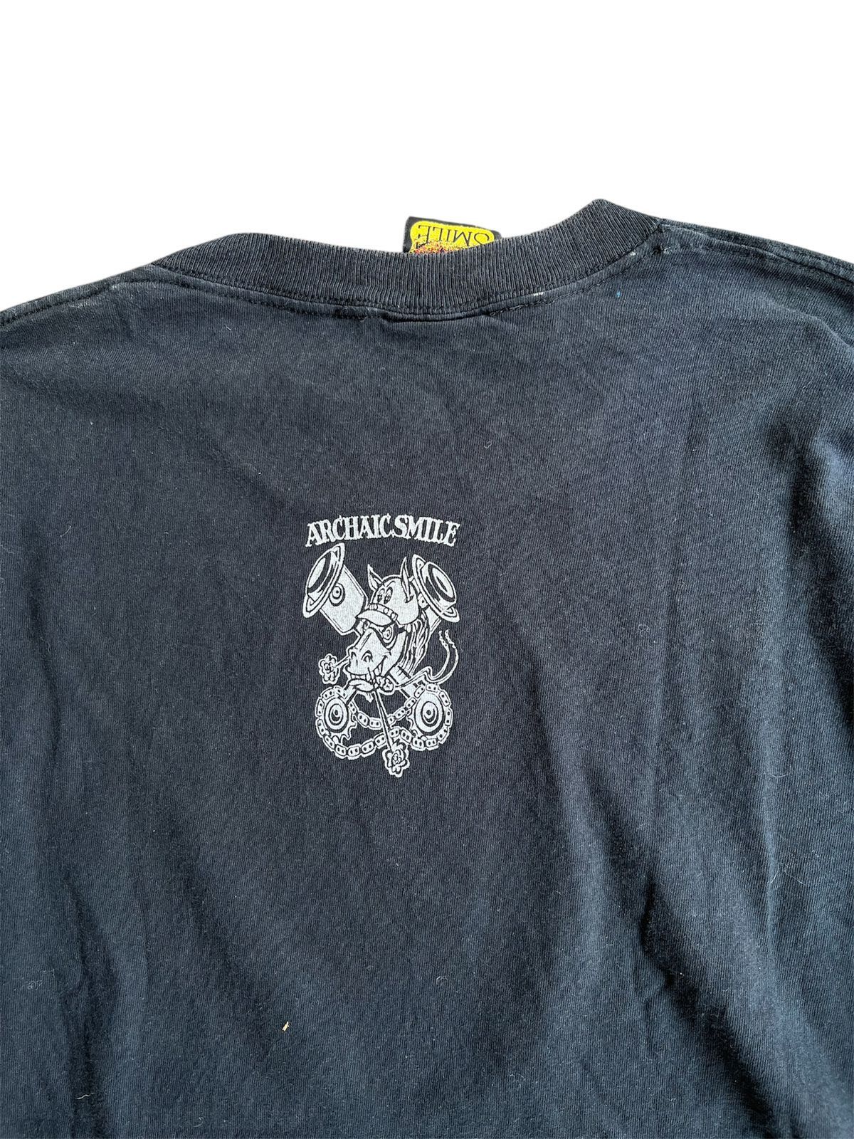 Vintage 90s Archaic Smile Bad Ass Engine Flame Spellout Longsleeve Size US XL / EU 56 / 4 - 7 Thumbnail