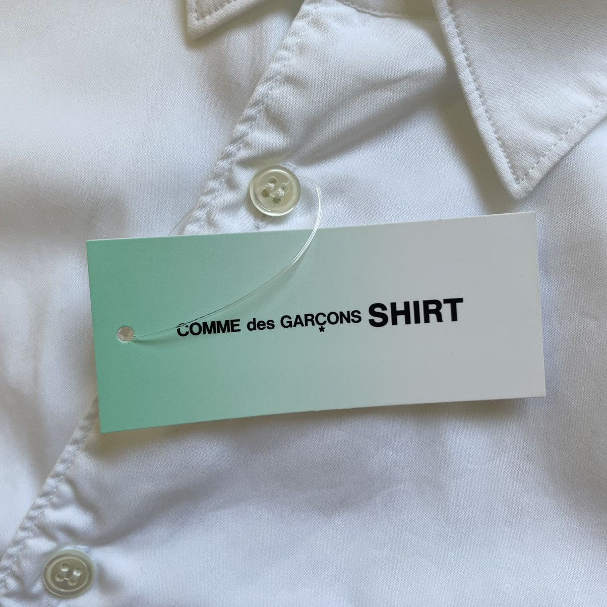 Comme des Garcons ‘Scar Stitch Cross Panelled’ White Shirt Size US L / EU 52-54 / 3 - 4 Thumbnail