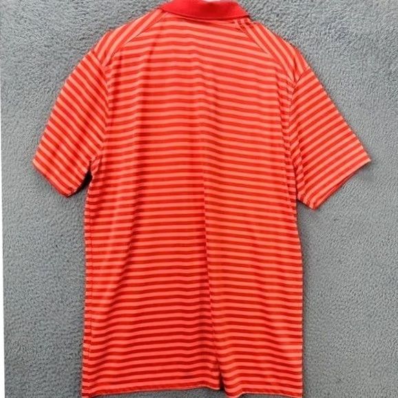Nike Nike Golf Polo Shirt Mens Large Dri-FIT Orange Stripes Size US L / EU 52-54 / 3 - 2 Thumbnail