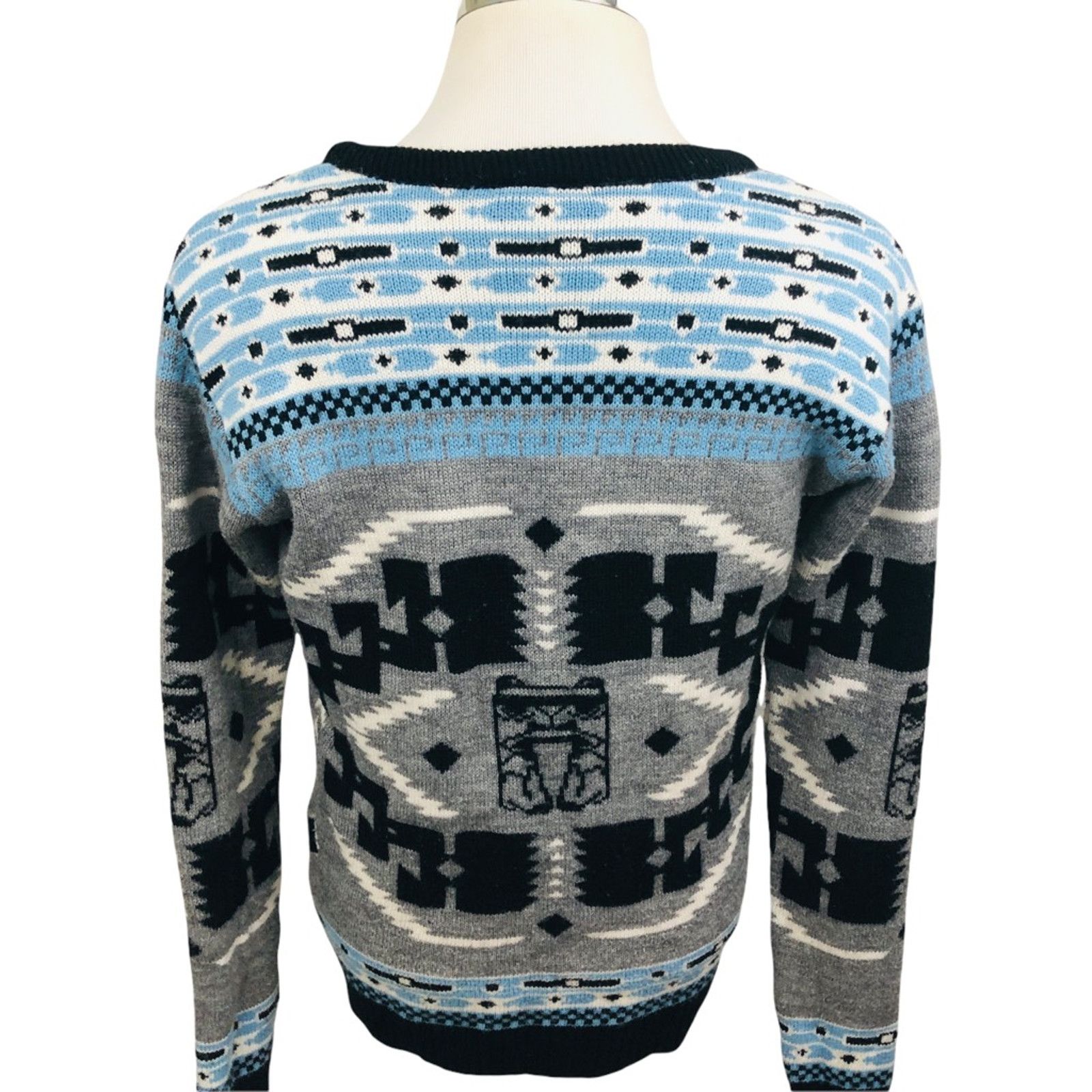 The Unbranded Brand Vanguard Sweater Gray Aztec Wool Blend Ribbed Australia S Size US S / EU 44-46 / 1 - 2 Thumbnail