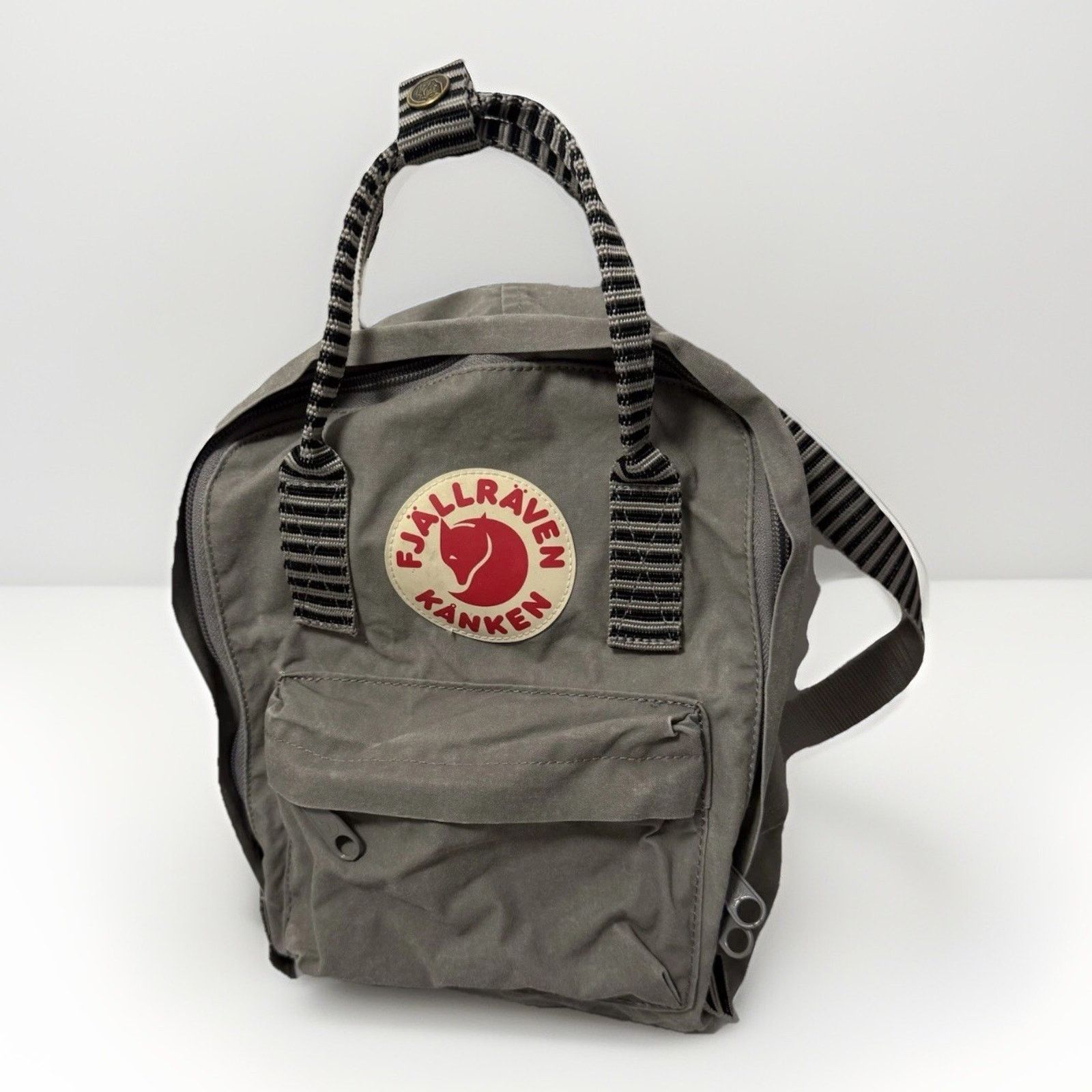 Fjallraven Fjällräven Kånken Backpack Mini Gray Striped School Travel Size ONE SIZE - 2 Thumbnail