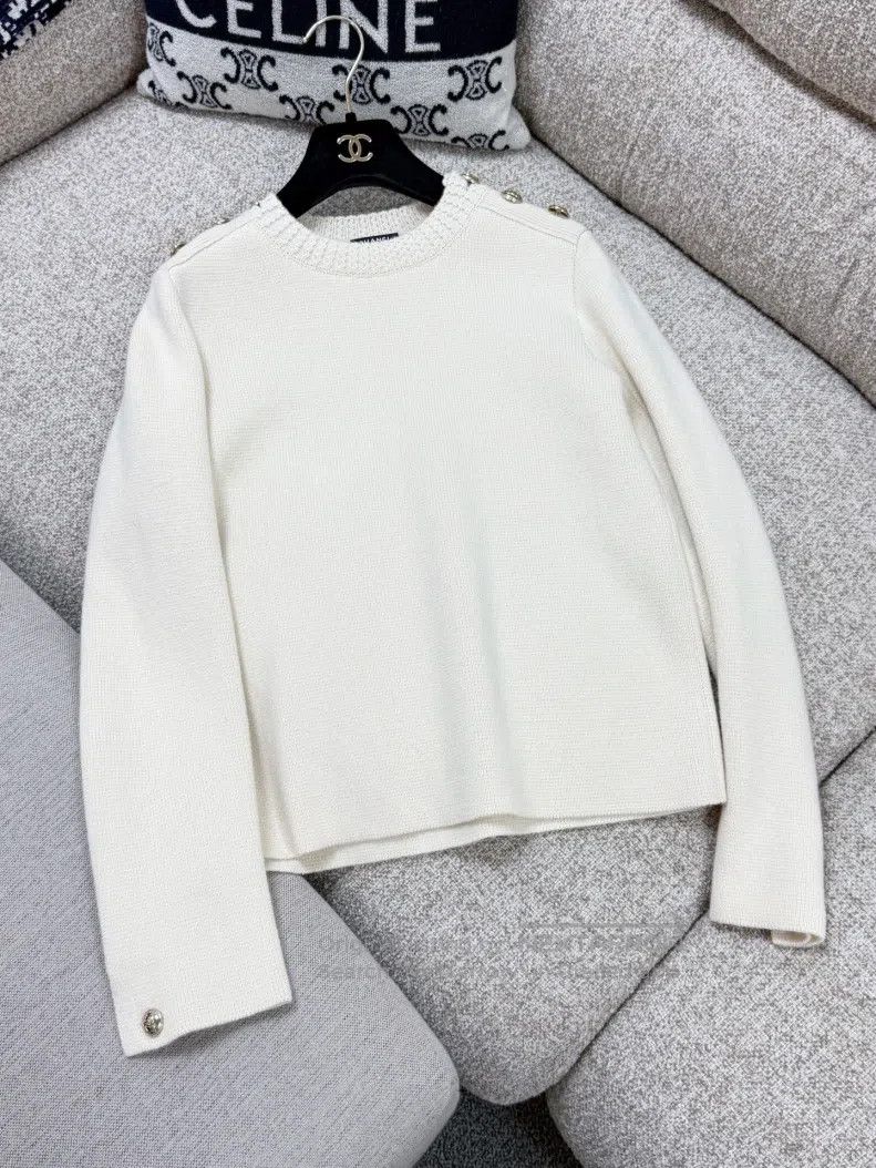 Chanel Chanel Double c gold logo epaulette buckle long-sleeved ca Size XS / US 0-2 / IT 36-38 - 2 Thumbnail
