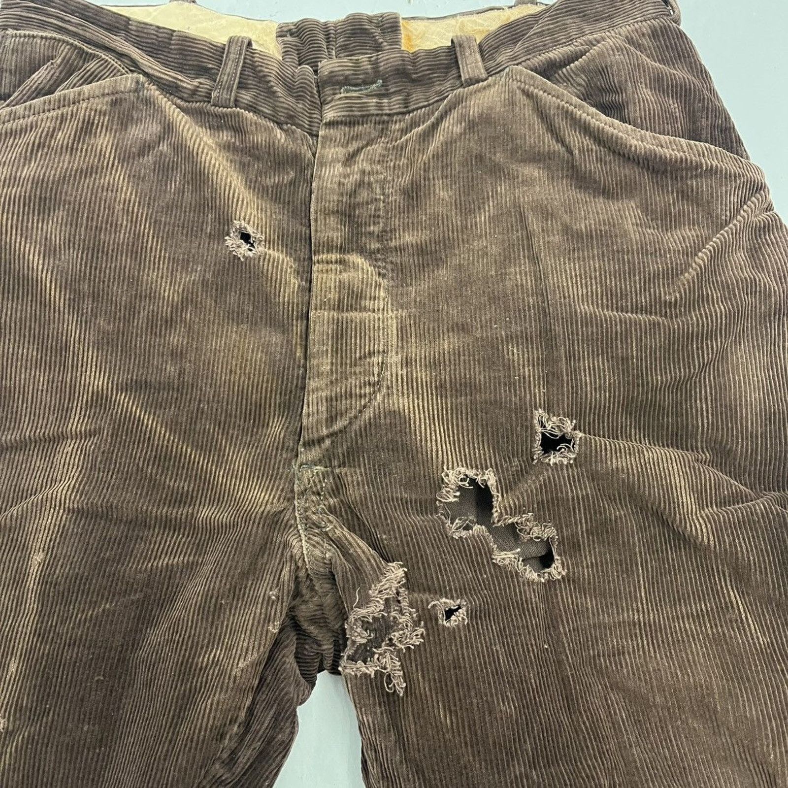 Other Vintage 50s Loeb Brown Distressed Corduroy Togs Chaps 30x26 Size US 30 / EU 46 - 2 Thumbnail