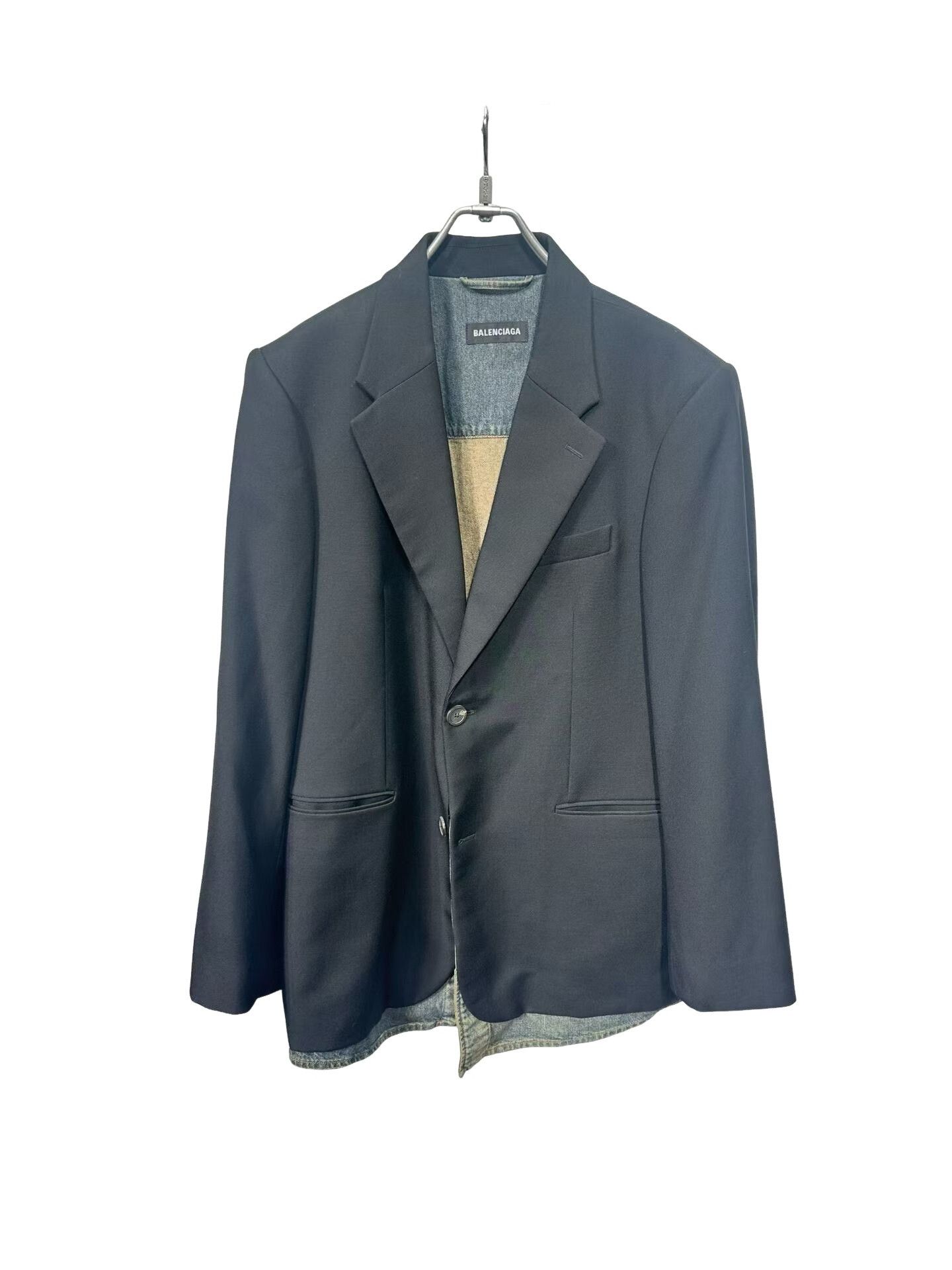 Balenciaga Balenciaga Layered Denim Panel Blazer Size 34R Size 34R - 1 Thumbnail