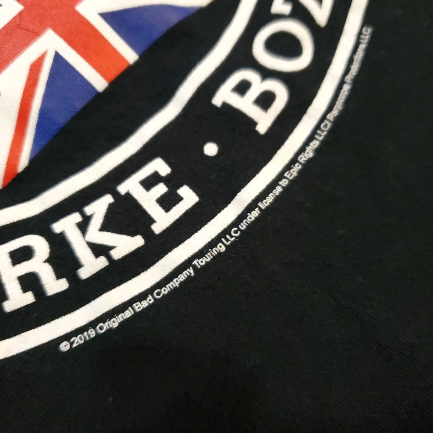 Vintage 2019 Bad Company Concert Tour T Shirt XXL Black Union Jack Flag Mens Rock Music Band Size US XXL / EU 58 / 5 - 4 Thumbnail
