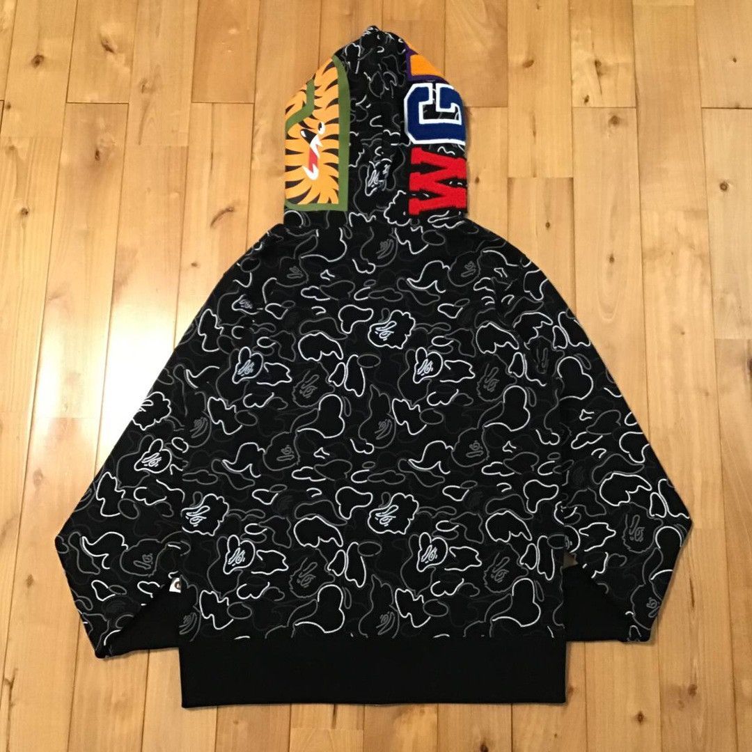 Bape BAPE NEON CAMO Shark Full Zip Hoodie a bathing ape Size US S / EU 44-46 / 1 - 3 Thumbnail